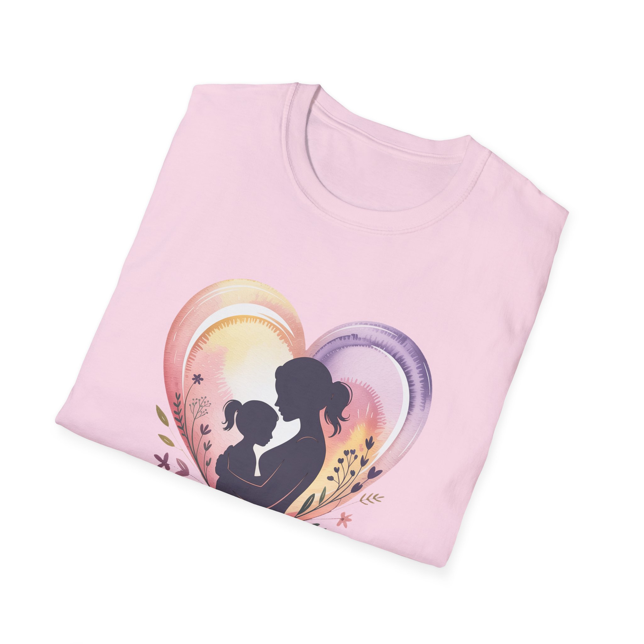 Mother's Love T-Shirt, Unisex Tee, Gift for Mom, Heart Design, Mother's Day Gift, Family Love Shirt - Image 44