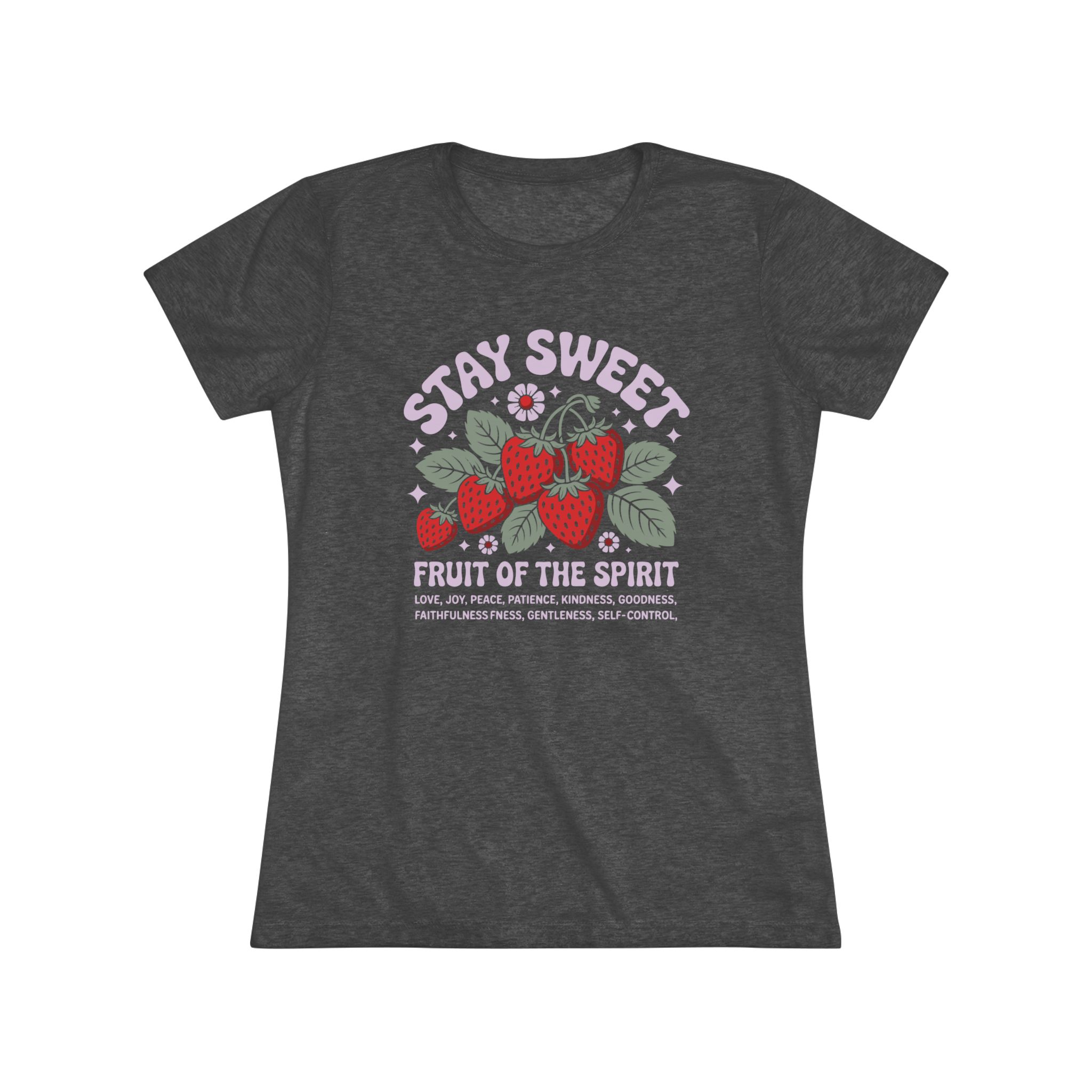 Stay Sweet Women's Triblend Tee, Inspirational Shirt, Faith-Based Gift, Casual Wear, Summer Top, Cute Graphic Tee
