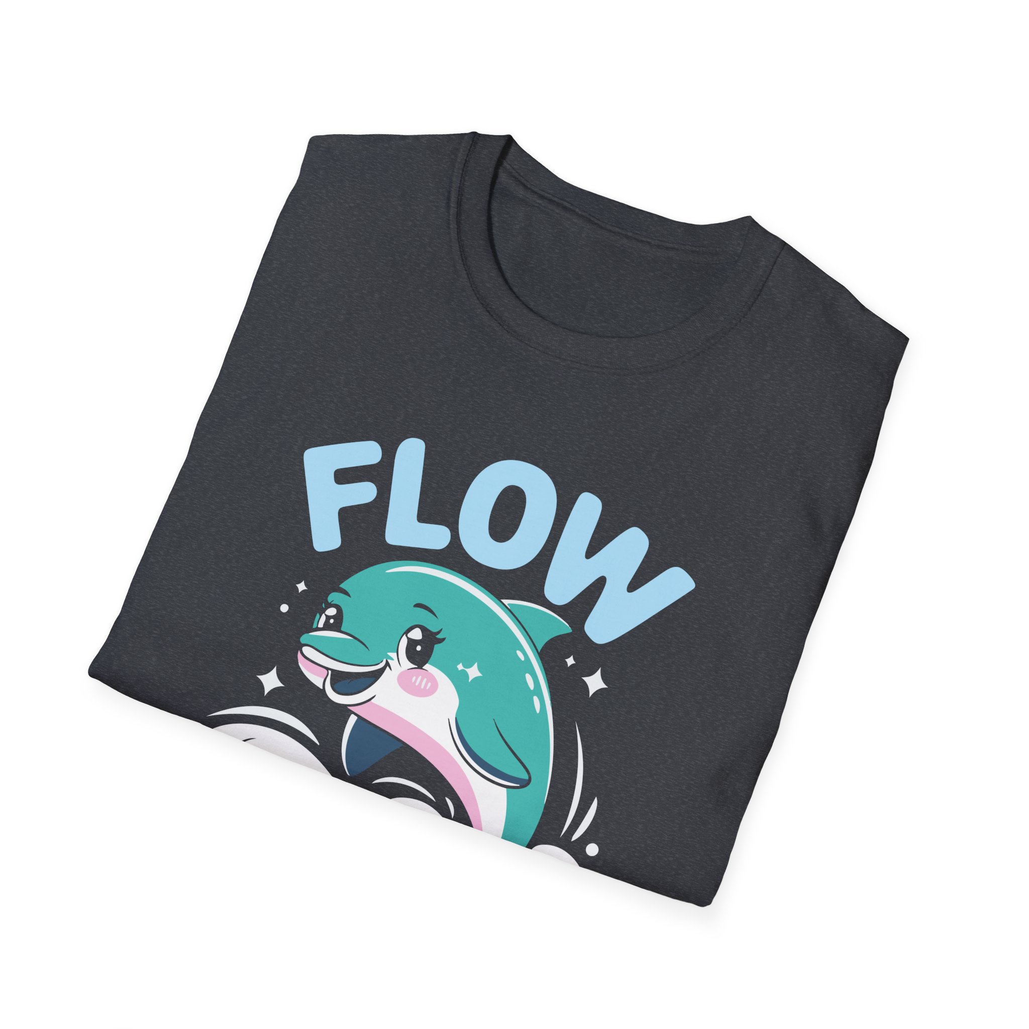 Charming Dolphin T-Shirt - Flow Easy, Fun Gift, Ocean Lover Apparel, Relaxed Fit, Summer Vibes, Casual Wear - Image 44