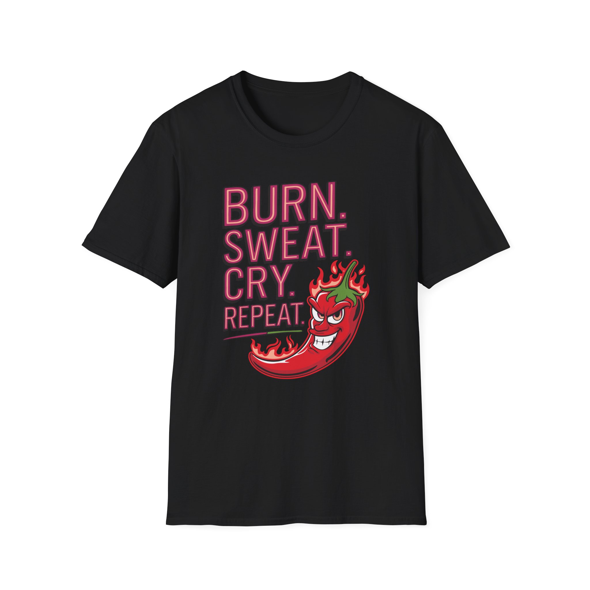 Funny Fitness T-Shirt - "BURN.SWEAT.CRY.REPEAT", Gym Wear, Workout Tee, Motivational Shirt, Activewear - Image 5
