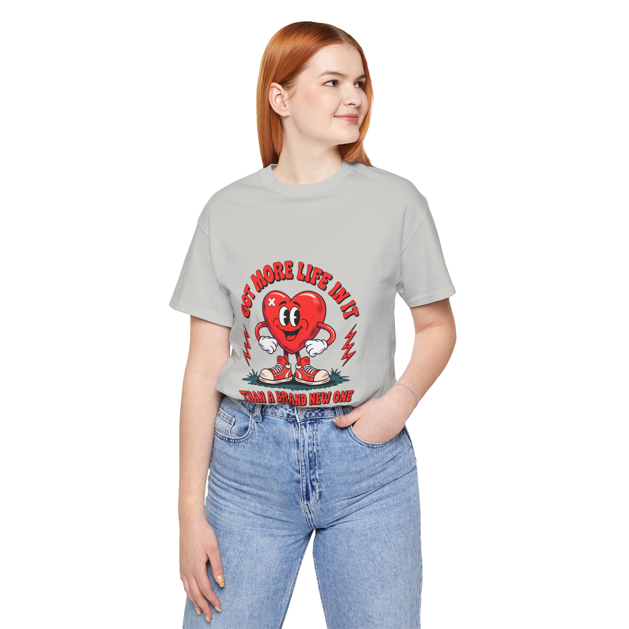 Vintage Comic Heart Tee - More Life Than Brand New, Unisex T-Shirt, Graphic Tee, Gift for Him/Her, Retro Style, Valentine's Day, Casual Wear - Image 47
