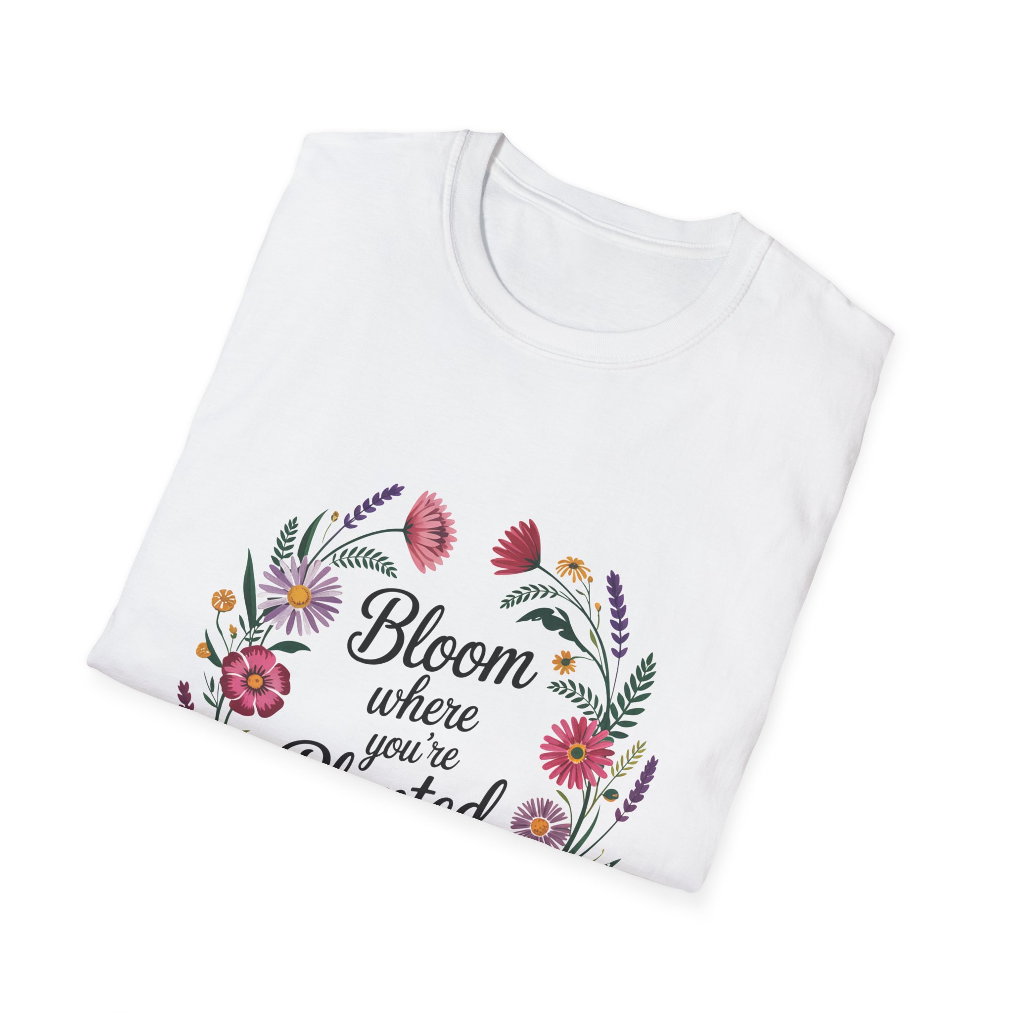Bloom Where You're Planted T-Shirt, Floral Shirt, Gardening Gift, Inspirational Tee, Nature Lover Apparel, Plant Lover Gift - Image 4