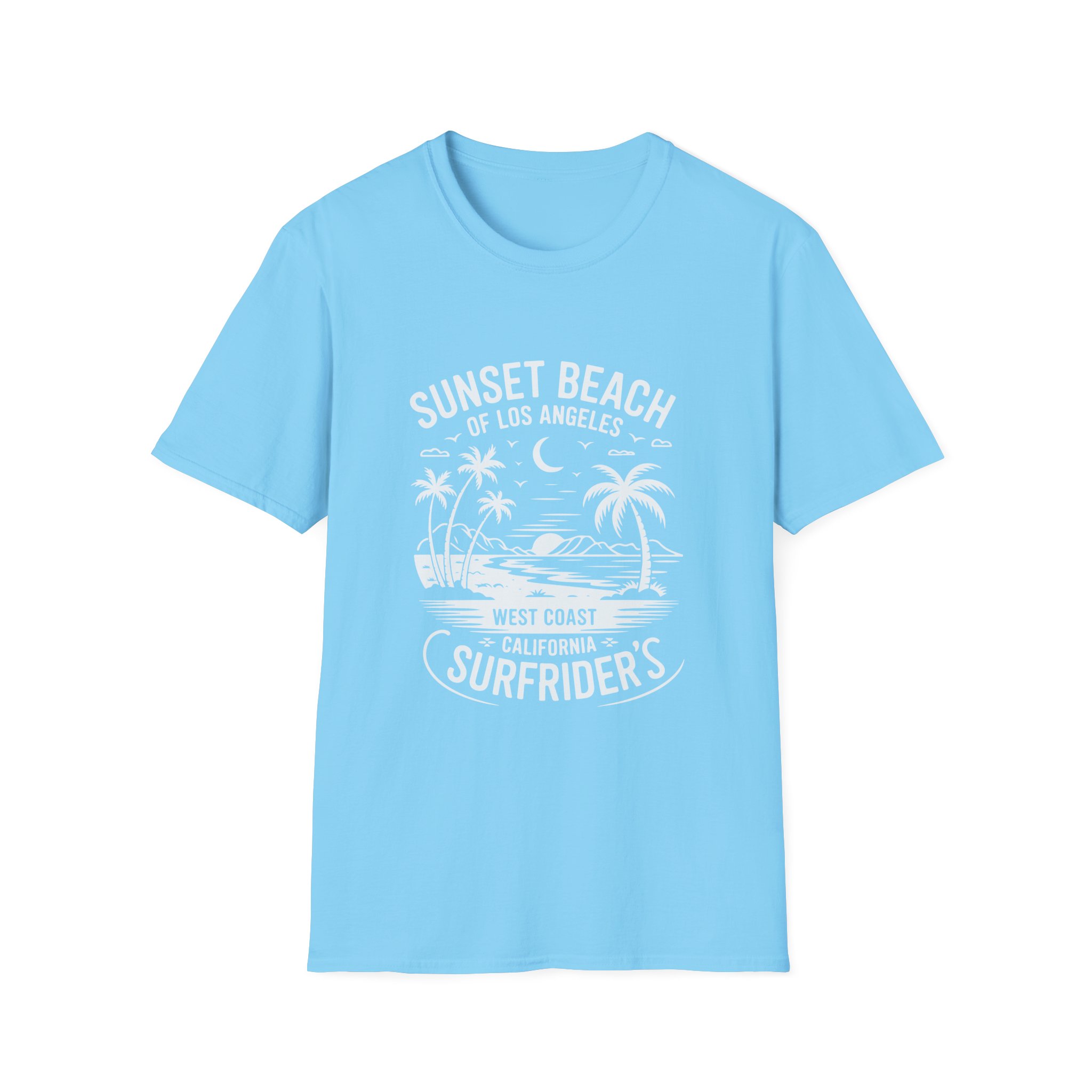 Sunset Beach Unisex T-Shirt | Softstyle Tee for Beach Lovers, Summer Vibes, Casual Wear, Vacation Apparel, Gift Idea - Image 13