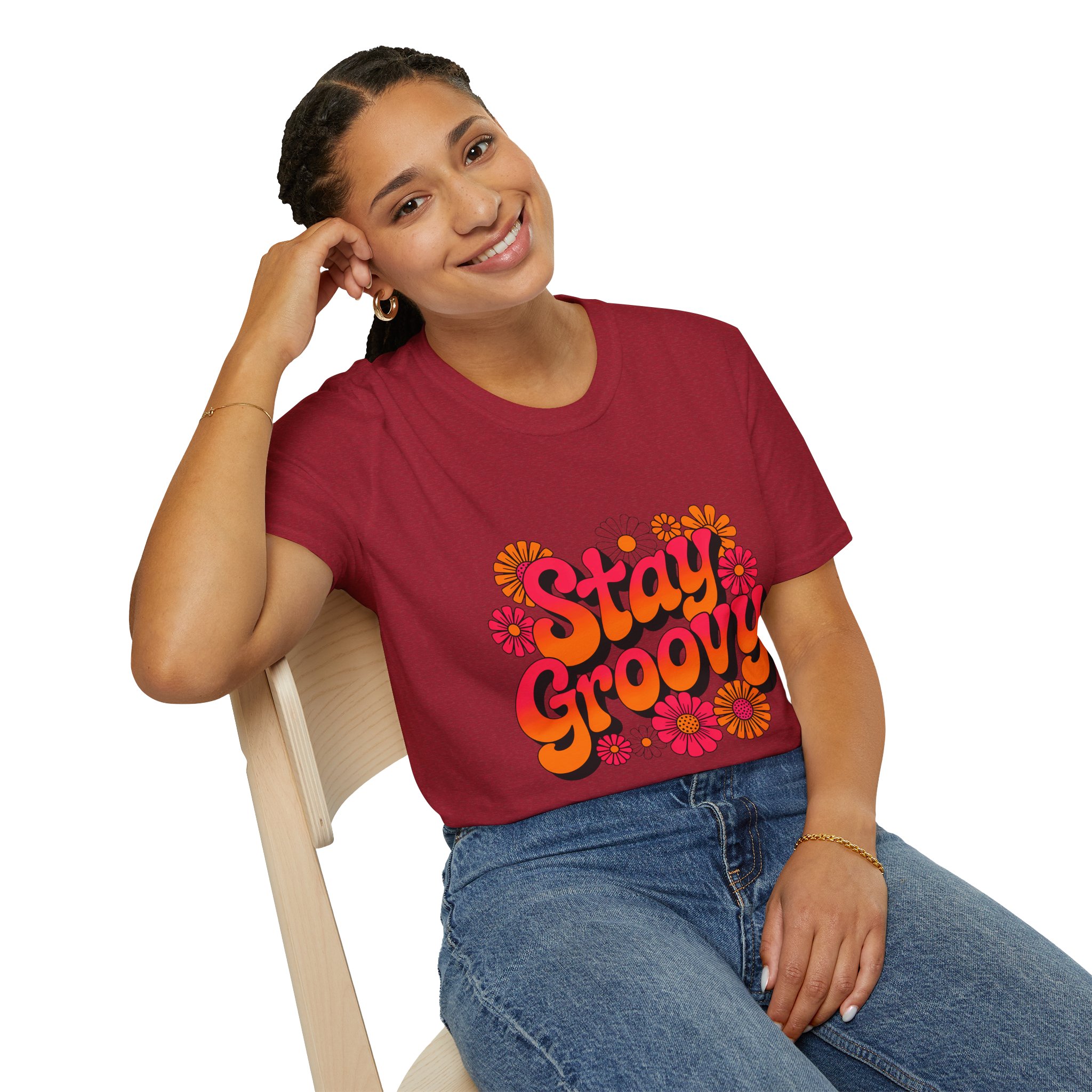 Stay Groovy T-Shirt | Retro Floral Tee | Fun Gift for Friends | Perfect for Summer, Festivals, and Everyday Wear - Image 80