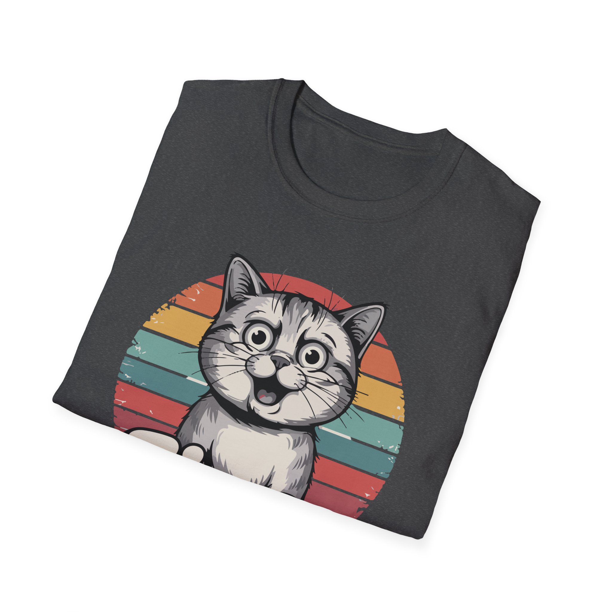 Cat Lover Vintage Fine T-Shirt, Cute Cat Graphic Tee, Unisex Softstyle Top, Perfect Gift for Pet Owners, Casual Wear - Image 24
