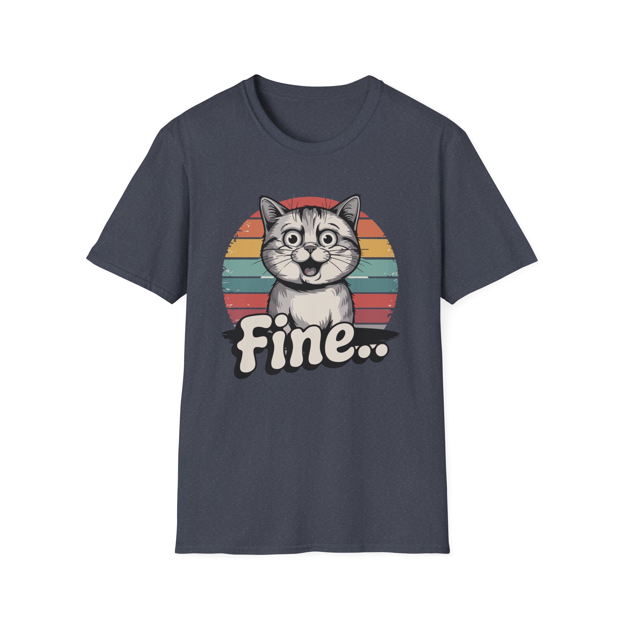 Cat Lover Vintage Fine T-Shirt, Cute Cat Graphic Tee, Unisex Softstyle Top, Perfect Gift for Pet Owners, Casual Wear - Image 41