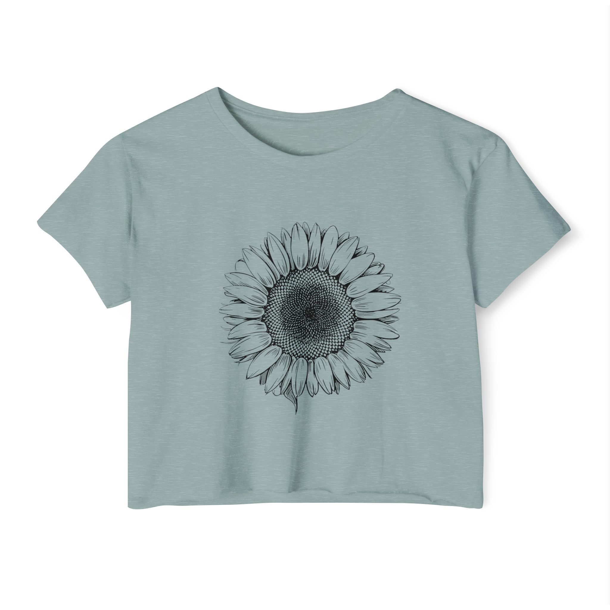 Sunflower Women's Festival Crop Top | Boho Chic Tee for Summer Events, Music Festivals, Beach Days, Casual Wear - Image 2