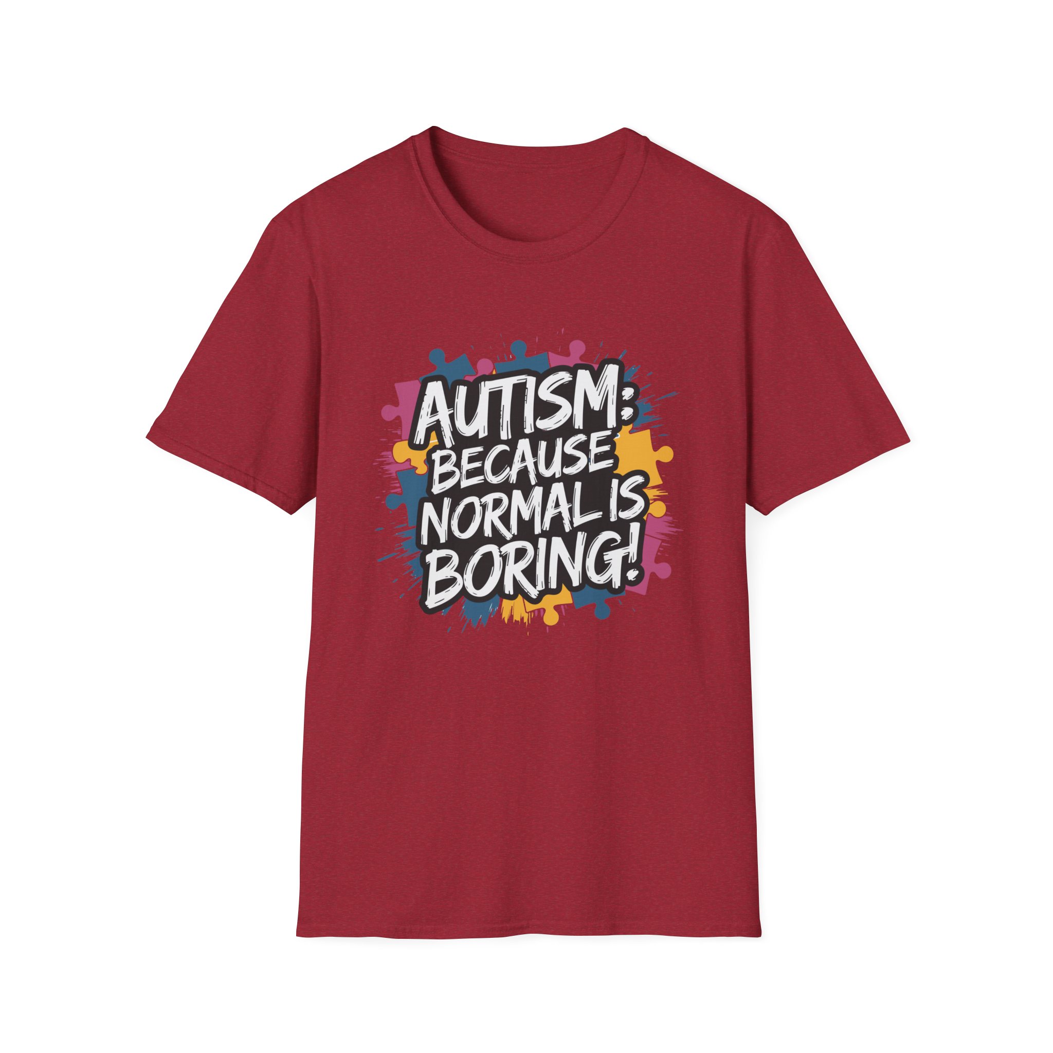 Autism Awareness Softstyle T-Shirt, Unisex Puzzle Piece Tee, Funny Autism Shirt, Gift for Autism Support, Inclusion T-Shirt - Image 65