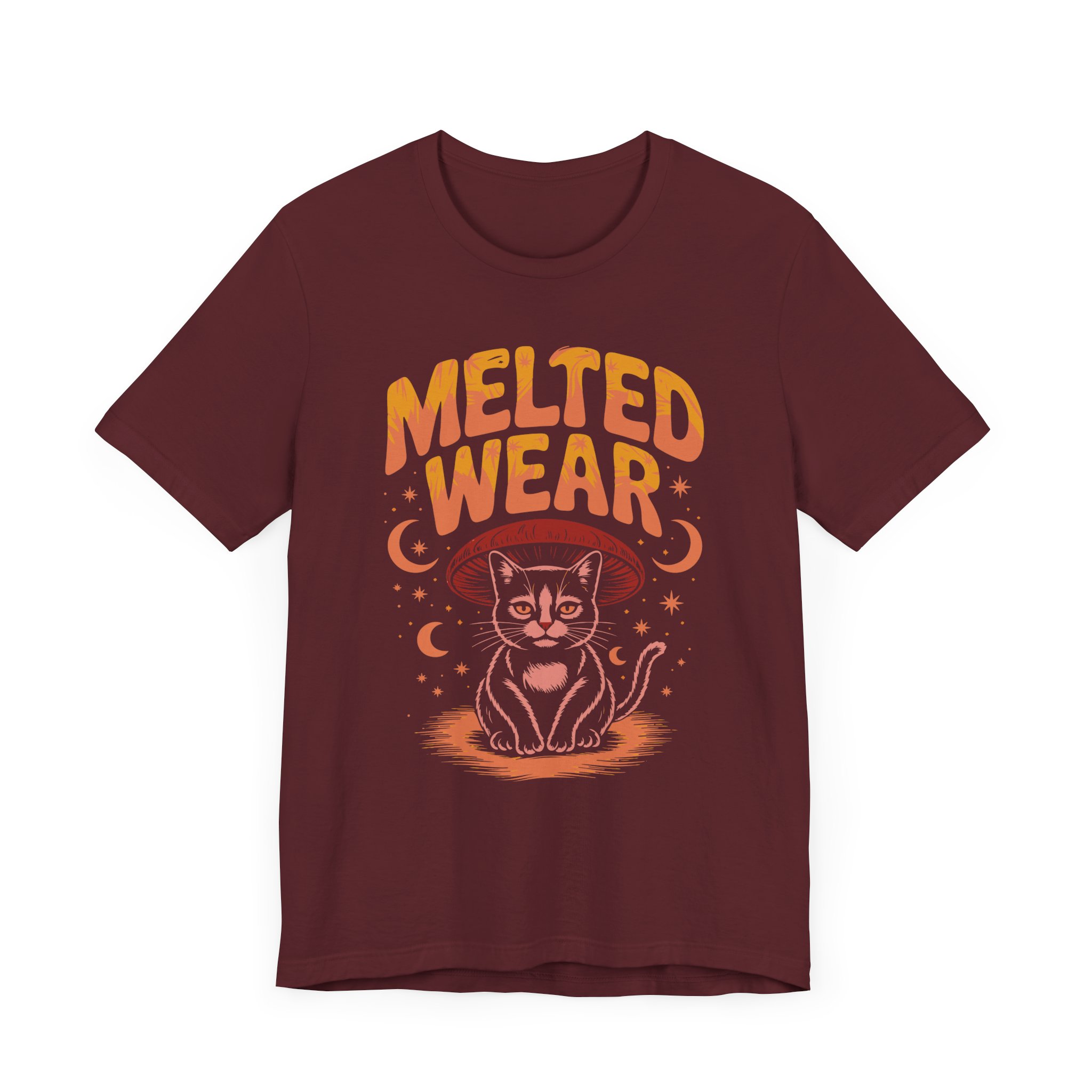 Melted Wear Cat Tee | Unisex Short Sleeve Shirt for Cat Lovers, Cozy Gift, Halloween, Casual Style, Retro Vibe, Fun Graphic - Image 55