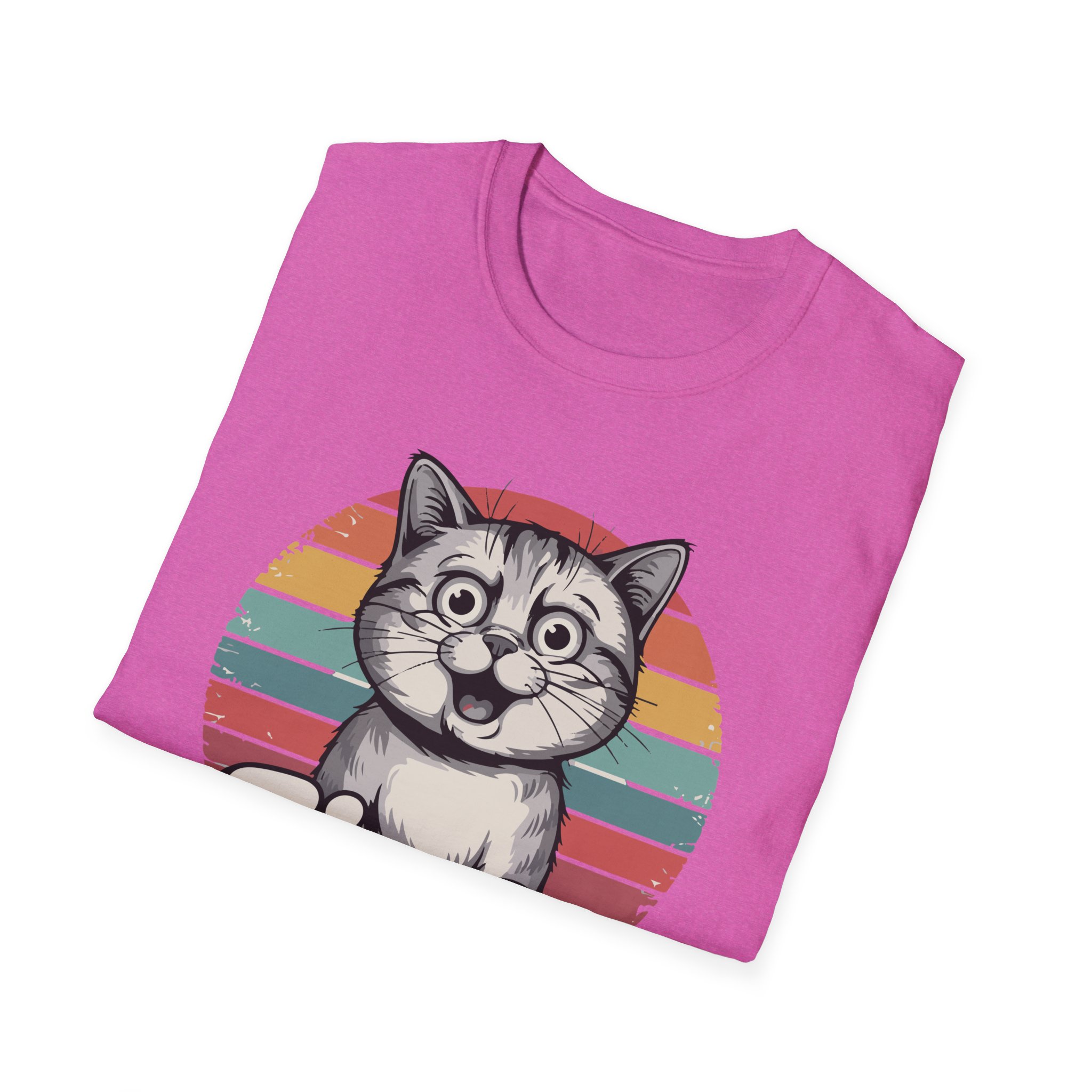 Cat Lover Vintage Fine T-Shirt, Cute Cat Graphic Tee, Unisex Softstyle Top, Perfect Gift for Pet Owners, Casual Wear - Image 52