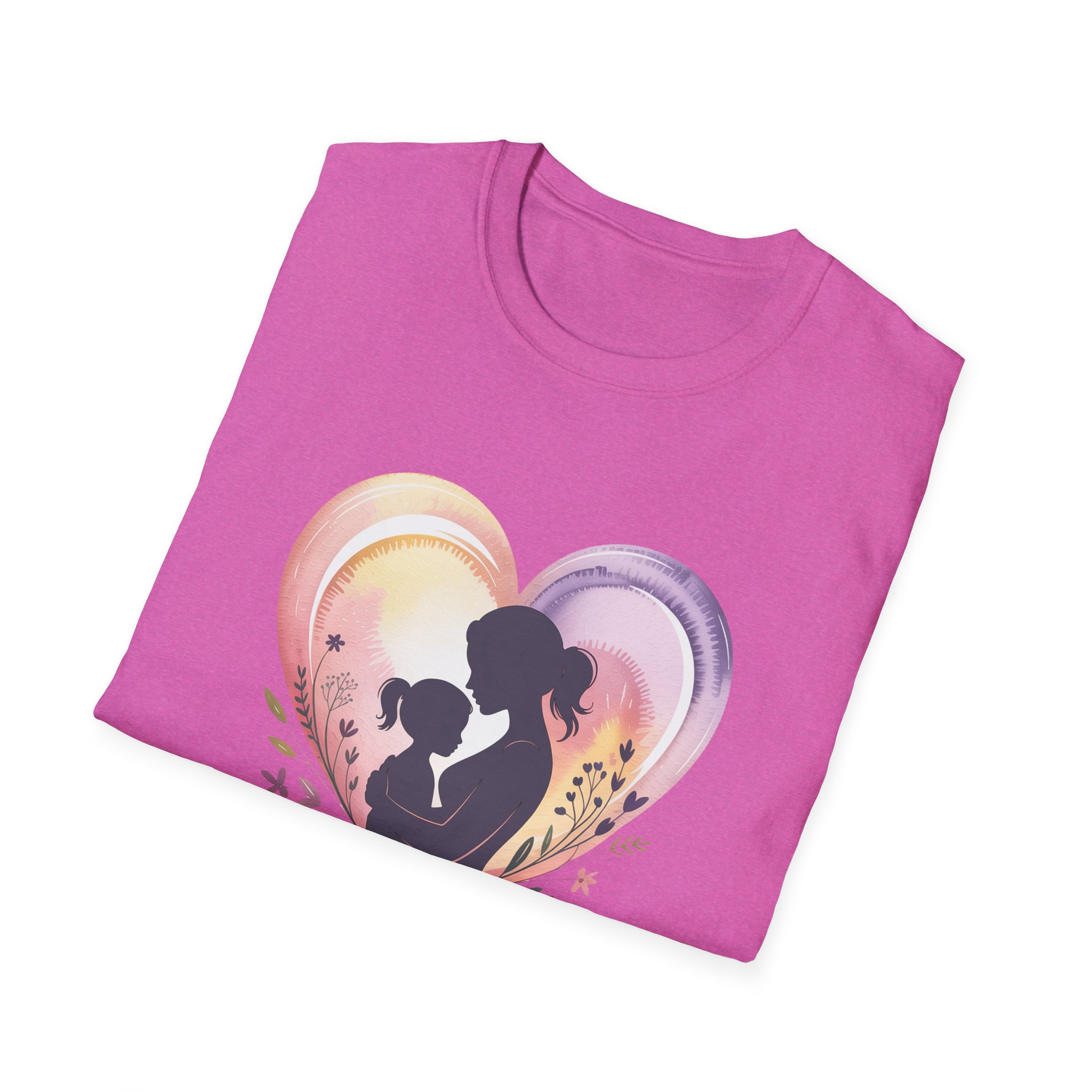 Mother's Love T-Shirt, Unisex Tee, Gift for Mom, Heart Design, Mother's Day Gift, Family Love Shirt - Image 48