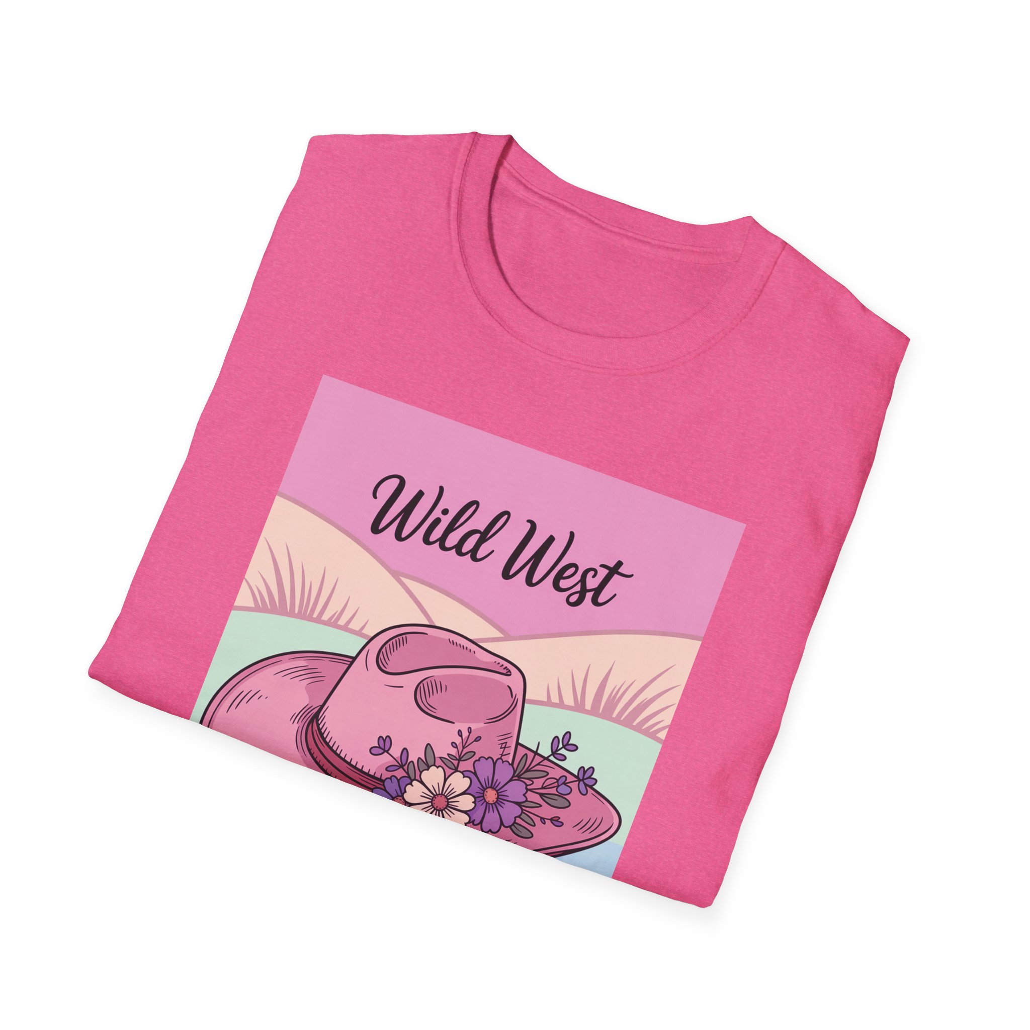Wild West Floral Unisex Tee | Vintage Cowboy Hat Shirt, Boho Fashion, Western Aesthetic, Casual Summer Wear, Gift for Cowgirl - Image 95