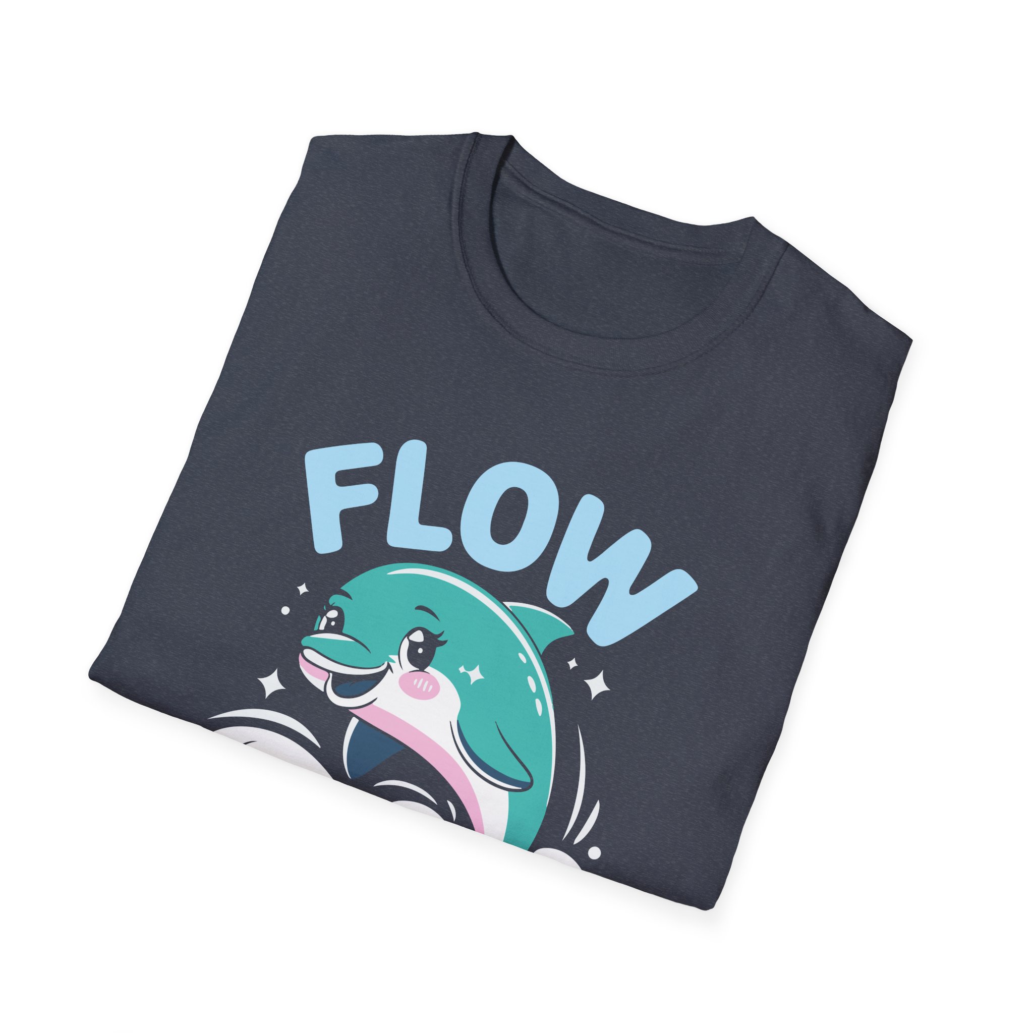 Charming Dolphin T-Shirt - Flow Easy, Fun Gift, Ocean Lover Apparel, Relaxed Fit, Summer Vibes, Casual Wear - Image 52