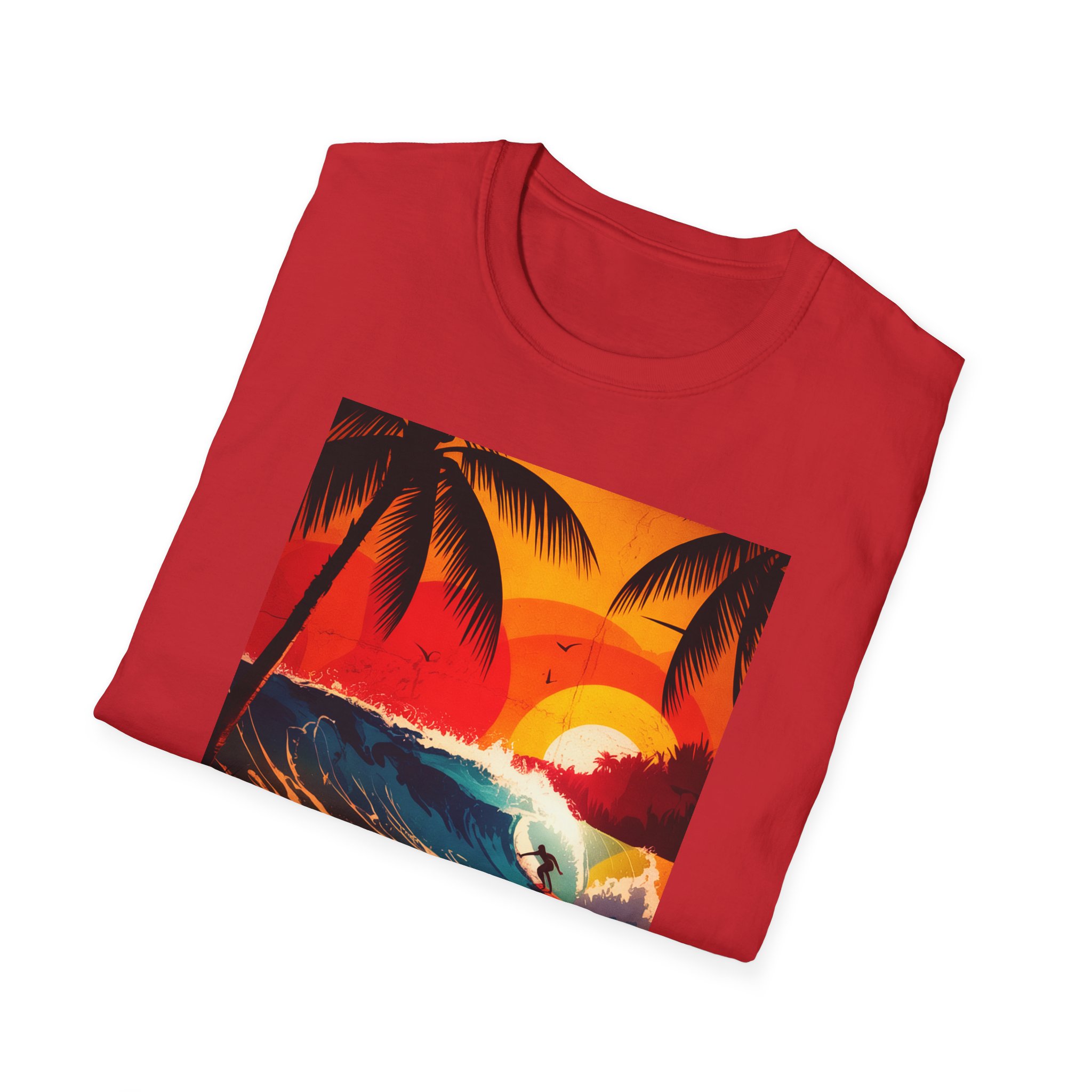 Catch the Wave Summer Vibes T-Shirt, Unisex Softstyle Tee, Beachwear, Vacation Essential, Gift for Surfers - Image 40