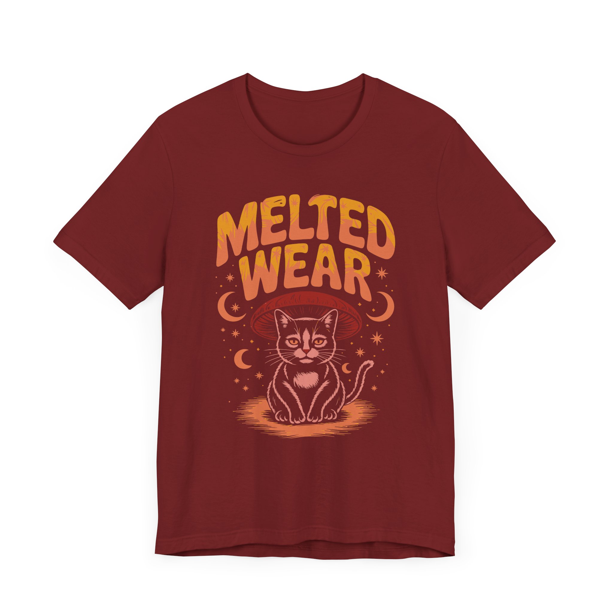 Melted Wear Cat Tee | Unisex Short Sleeve Shirt for Cat Lovers, Cozy Gift, Halloween, Casual Style, Retro Vibe, Fun Graphic - Image 59