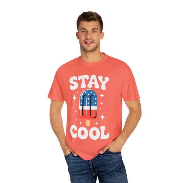 Stay Cool Patriotic Tee, Unisex Garment-Dyed T-shirt, Summer Vibes, 4th of July Shirt, Casual Outfit, Gift for Friends