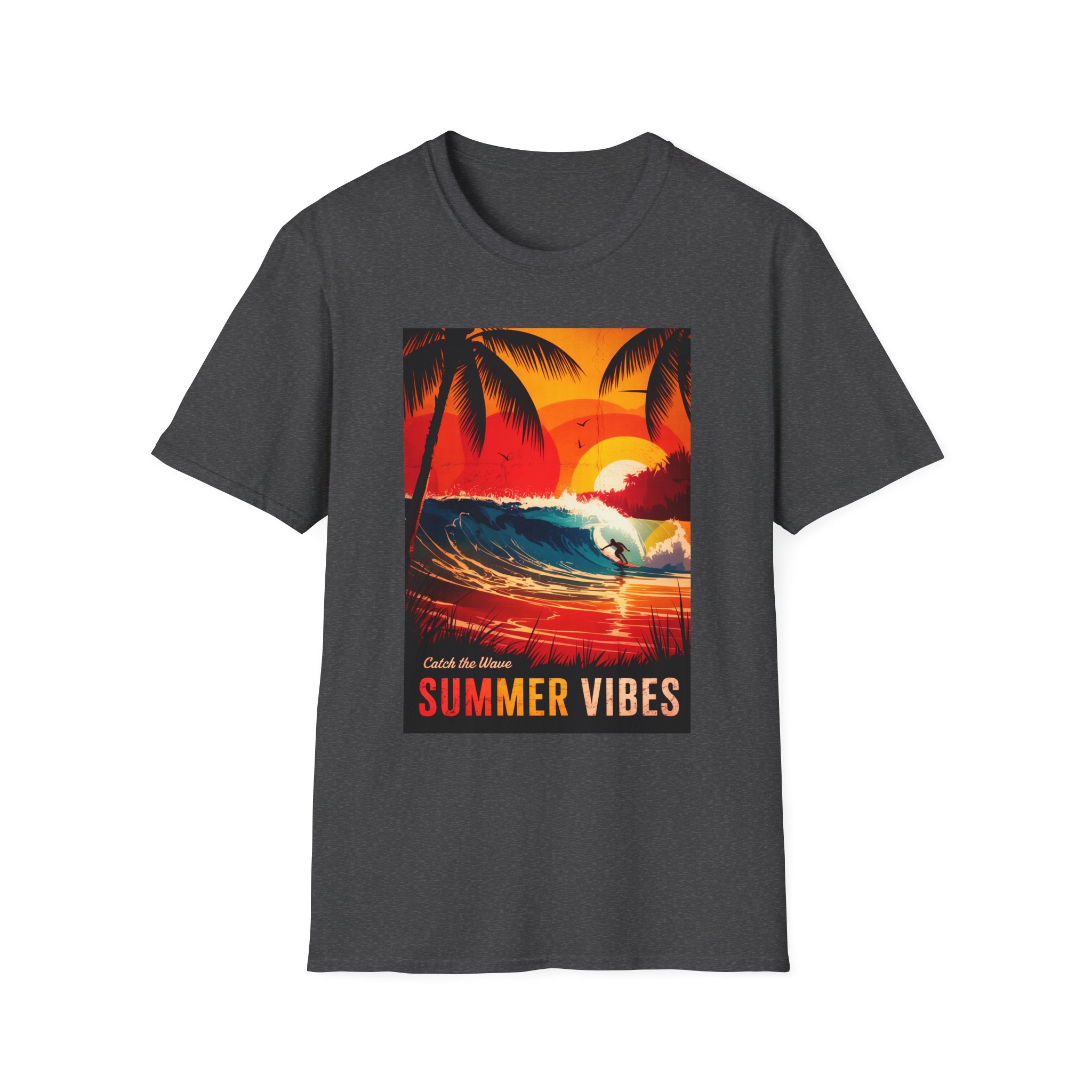 Catch the Wave Summer Vibes T-Shirt, Unisex Softstyle Tee, Beachwear, Vacation Essential, Gift for Surfers - Image 17