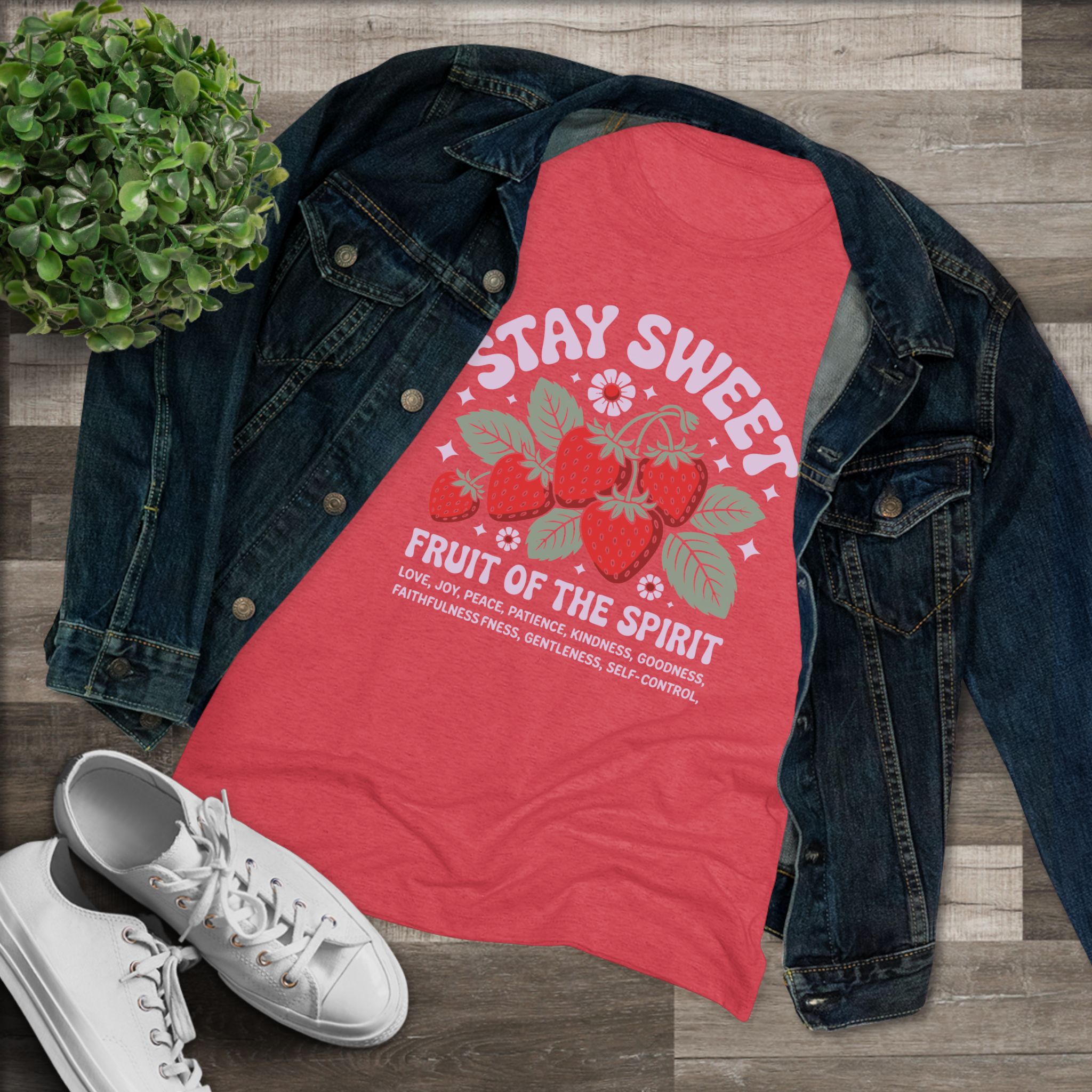 Stay Sweet Women's Triblend Tee, Inspirational Shirt, Faith-Based Gift, Casual Wear, Summer Top, Cute Graphic Tee - Image 15