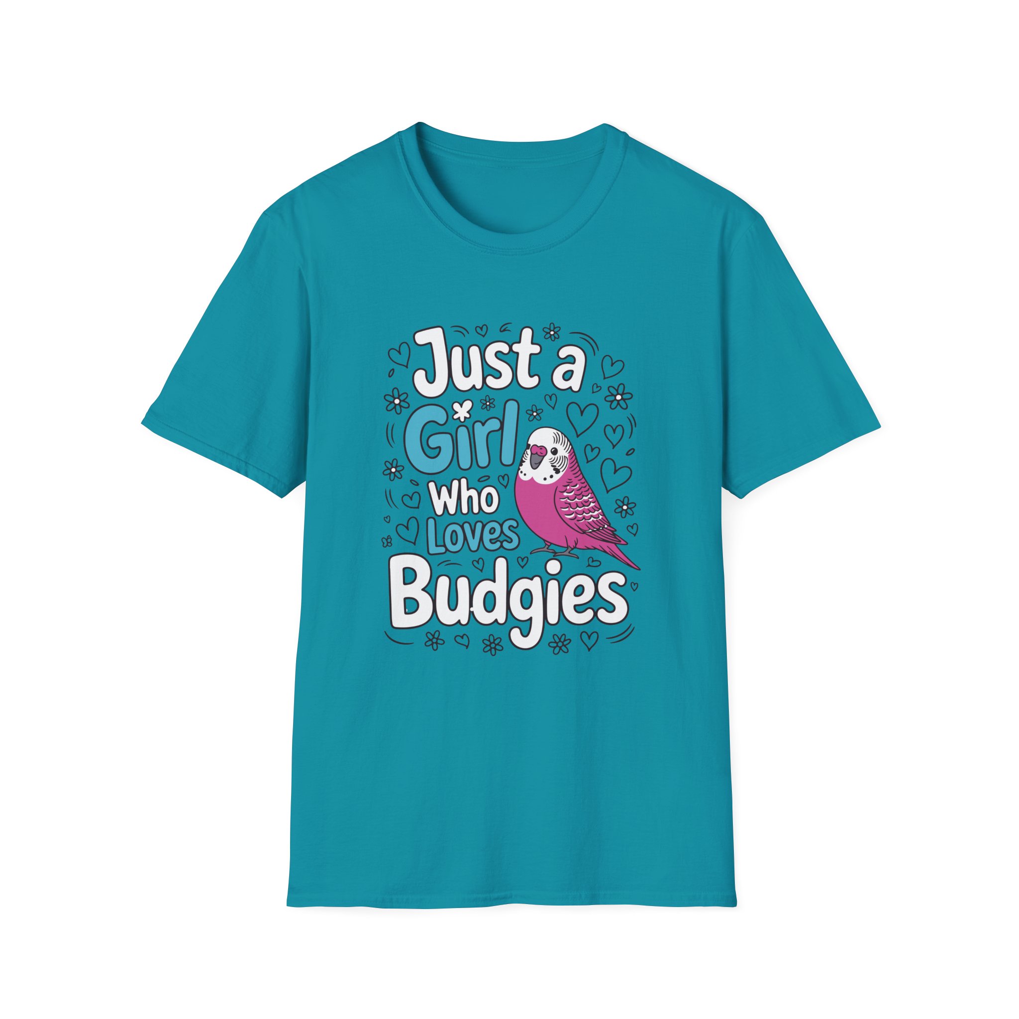 Just a Girl Who Loves Budgies Unisex Softstyle T-Shirt, Bird Lover Gift, Cute Bird Tee, Budgie Shirt, Animal Lover Apparel - Image 37