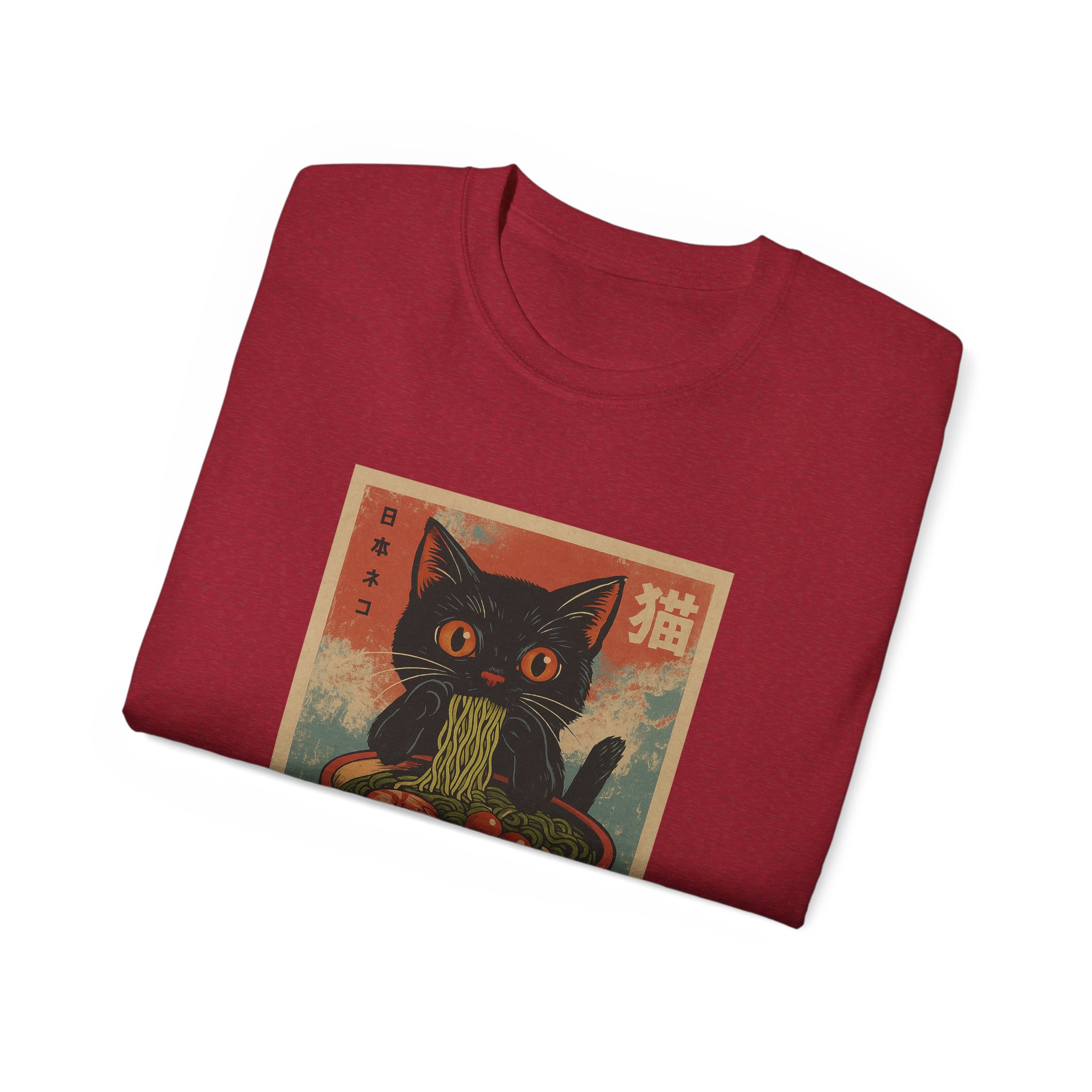 Cute Cat Pasta Unisex Tee, Cat Lover Gift, Kawaii T-Shirt, Graphic Shirt, Unique Graphic Tee - Image 68