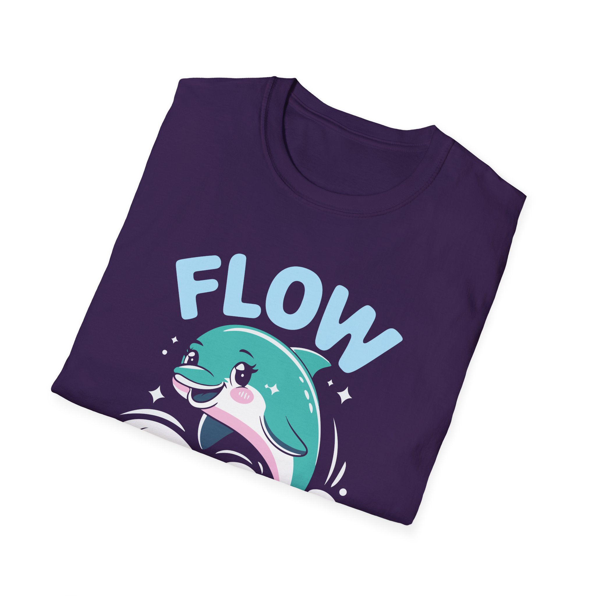 Charming Dolphin T-Shirt - Flow Easy, Fun Gift, Ocean Lover Apparel, Relaxed Fit, Summer Vibes, Casual Wear - Image 60