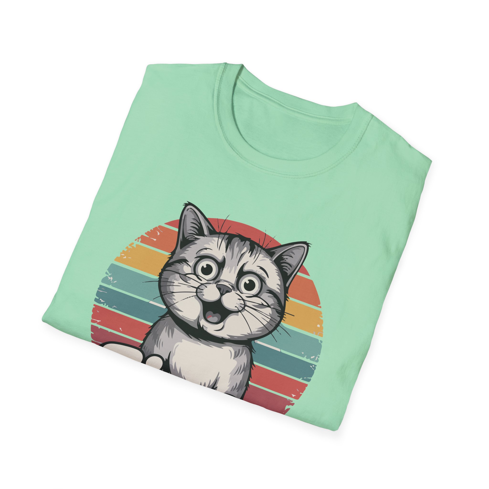Cat Lover Vintage Fine T-Shirt, Cute Cat Graphic Tee, Unisex Softstyle Top, Perfect Gift for Pet Owners, Casual Wear - Image 20