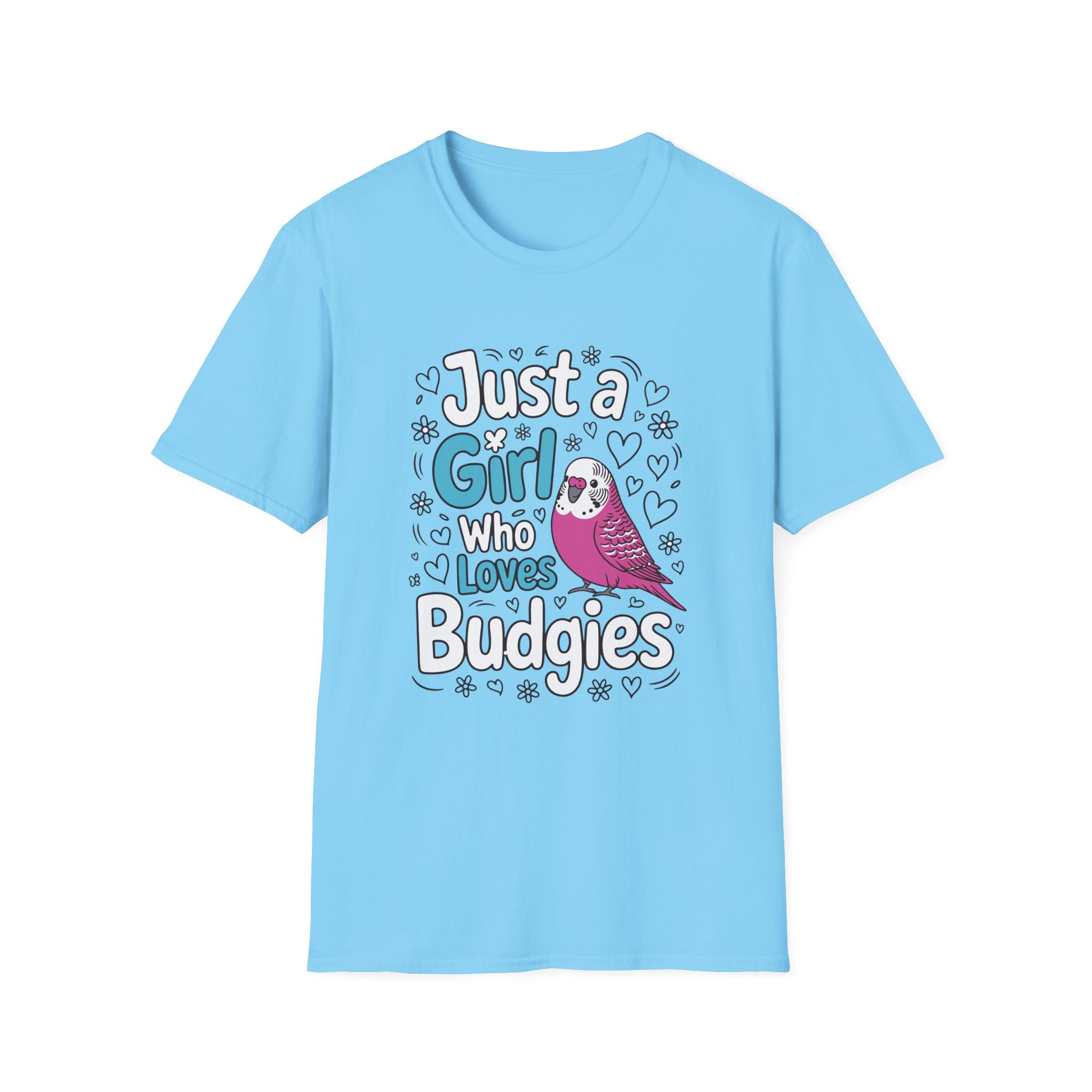 Just a Girl Who Loves Budgies Unisex Softstyle T-Shirt, Bird Lover Gift, Cute Bird Tee, Budgie Shirt, Animal Lover Apparel - Image 41