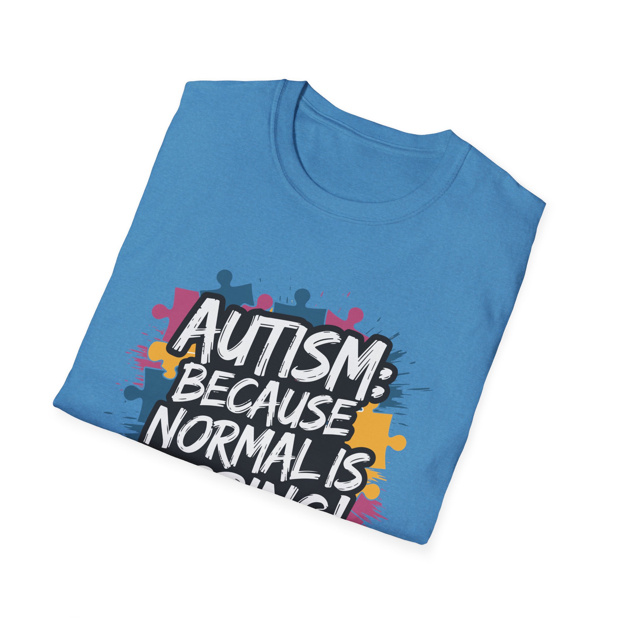 Autism Awareness Softstyle T-Shirt, Unisex Puzzle Piece Tee, Funny Autism Shirt, Gift for Autism Support, Inclusion T-Shirt - Image 40