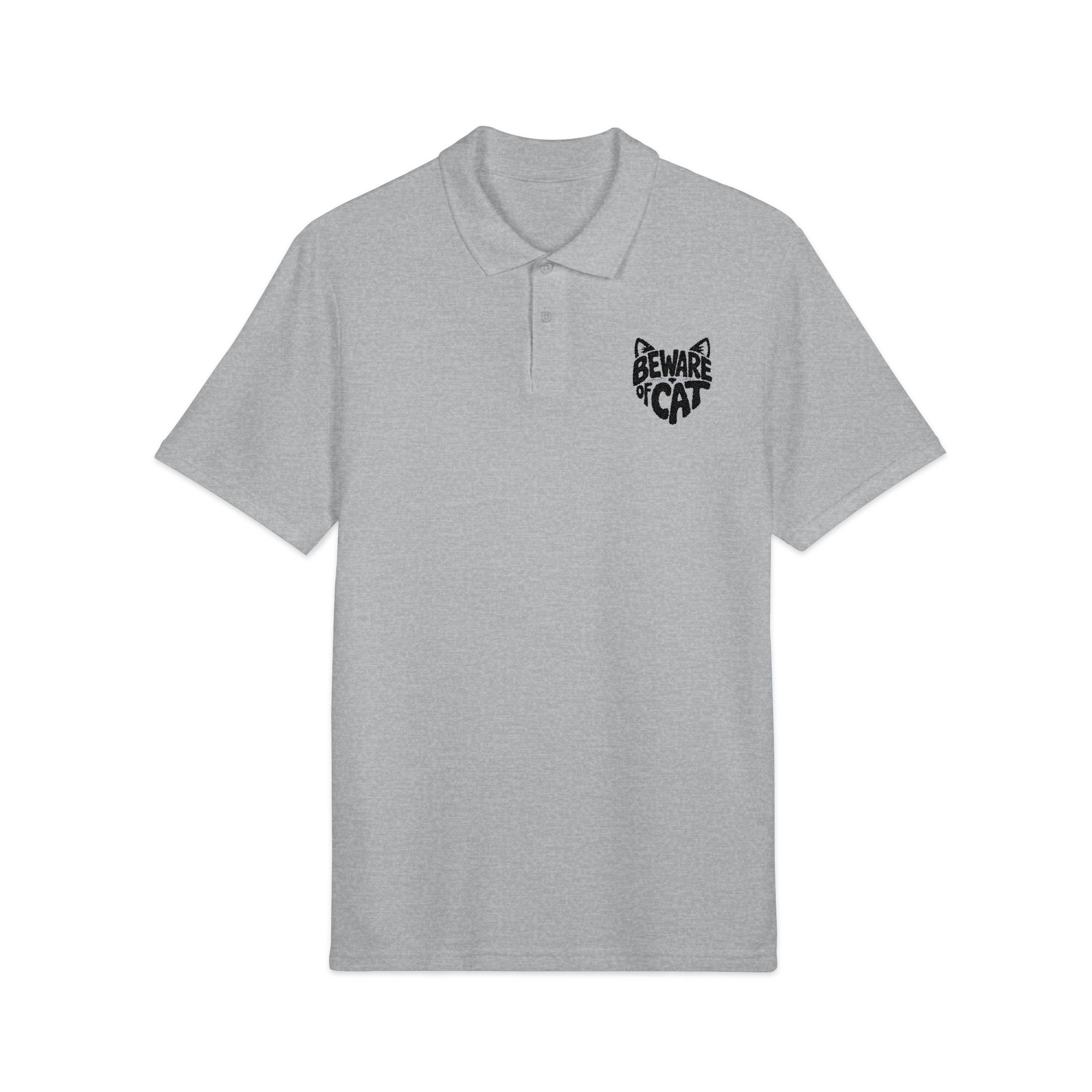 Cat Lover Unisex Pique Polo Shirt, Embroidered Cat Shirt, Casual Cat Apparel, Gift for Cat Owners, Animal Lover Fashion - Image 8