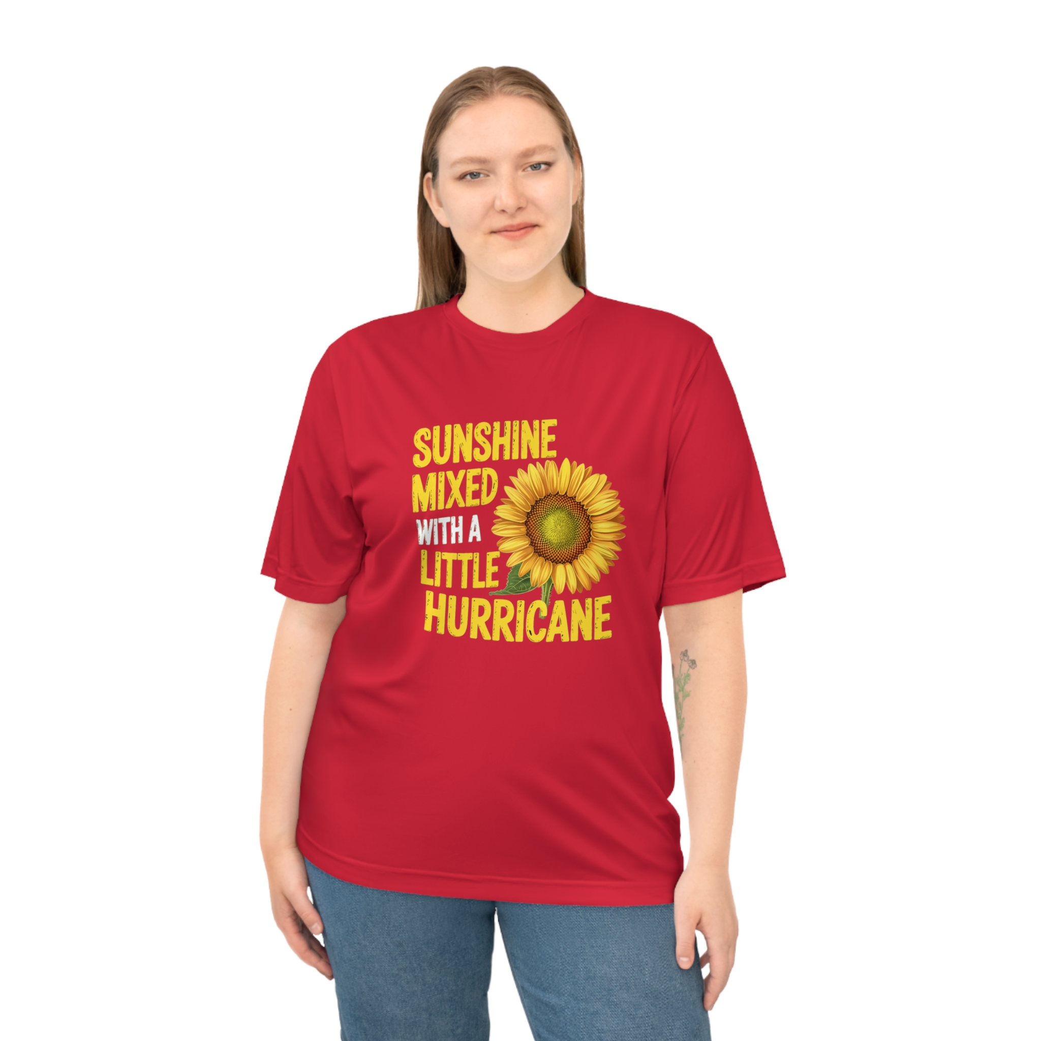 Sunshine Mixed with a Little Hurricane Unisex Performance T-shirt - Gift for Nature Lovers, Casual Wear, Summer Fashion, - Image 15