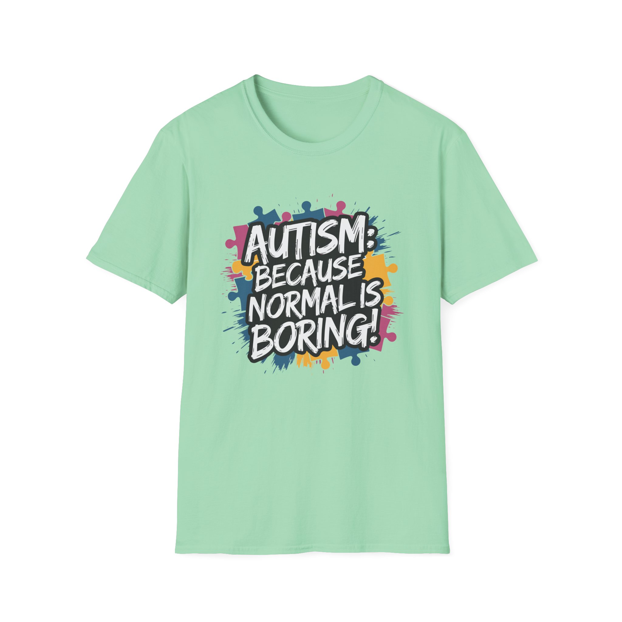 Autism Awareness Softstyle T-Shirt, Unisex Puzzle Piece Tee, Funny Autism Shirt, Gift for Autism Support, Inclusion T-Shirt - Image 33