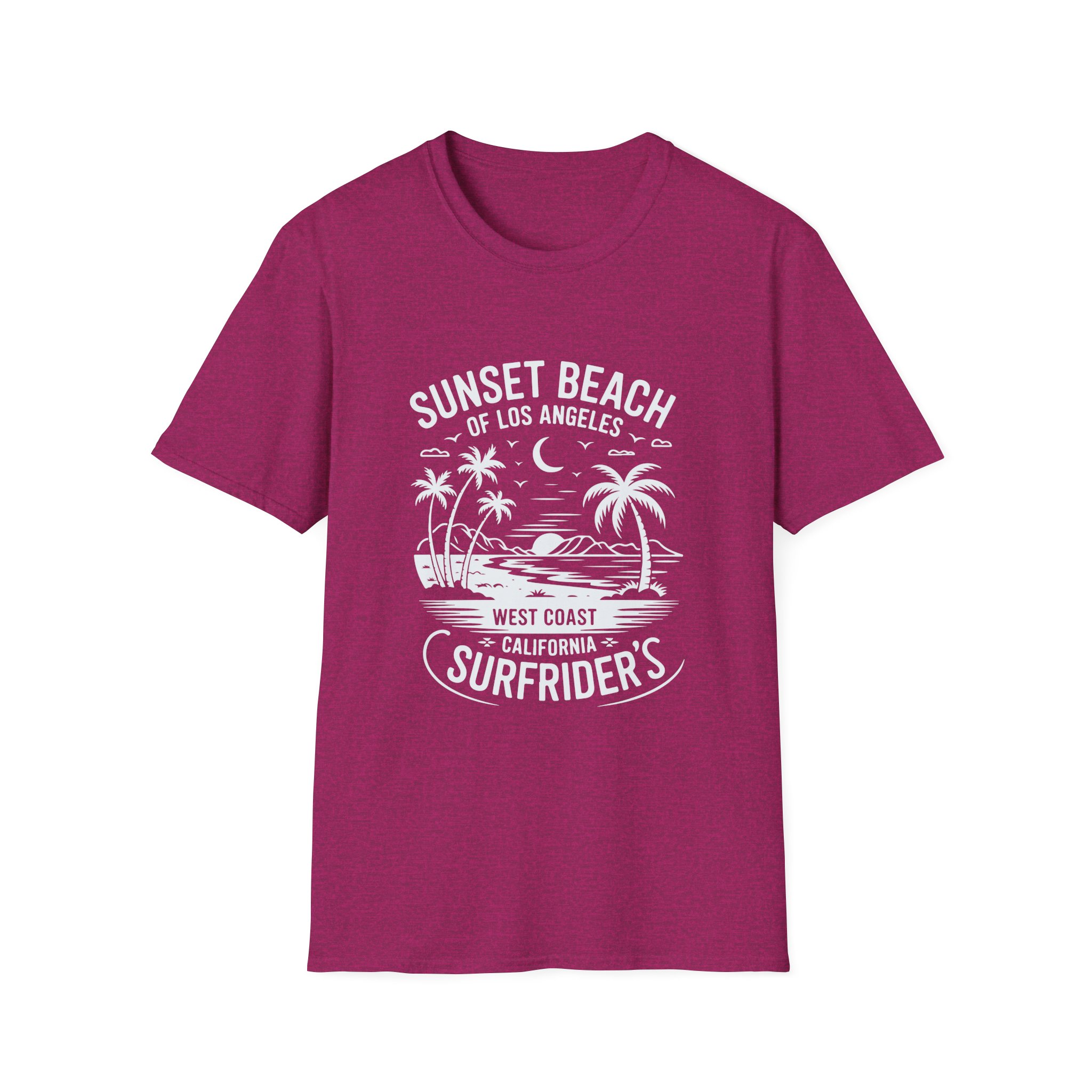 Sunset Beach Unisex T-Shirt | Softstyle Tee for Beach Lovers, Summer Vibes, Casual Wear, Vacation Apparel, Gift Idea
