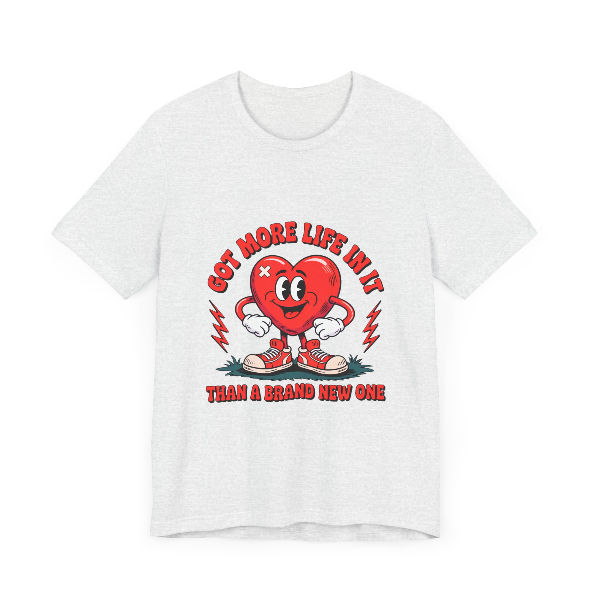 Vintage Comic Heart Tee - More Life Than Brand New, Unisex T-Shirt, Graphic Tee, Gift for Him/Her, Retro Style, Valentine's Day, Casual Wear - Image 21