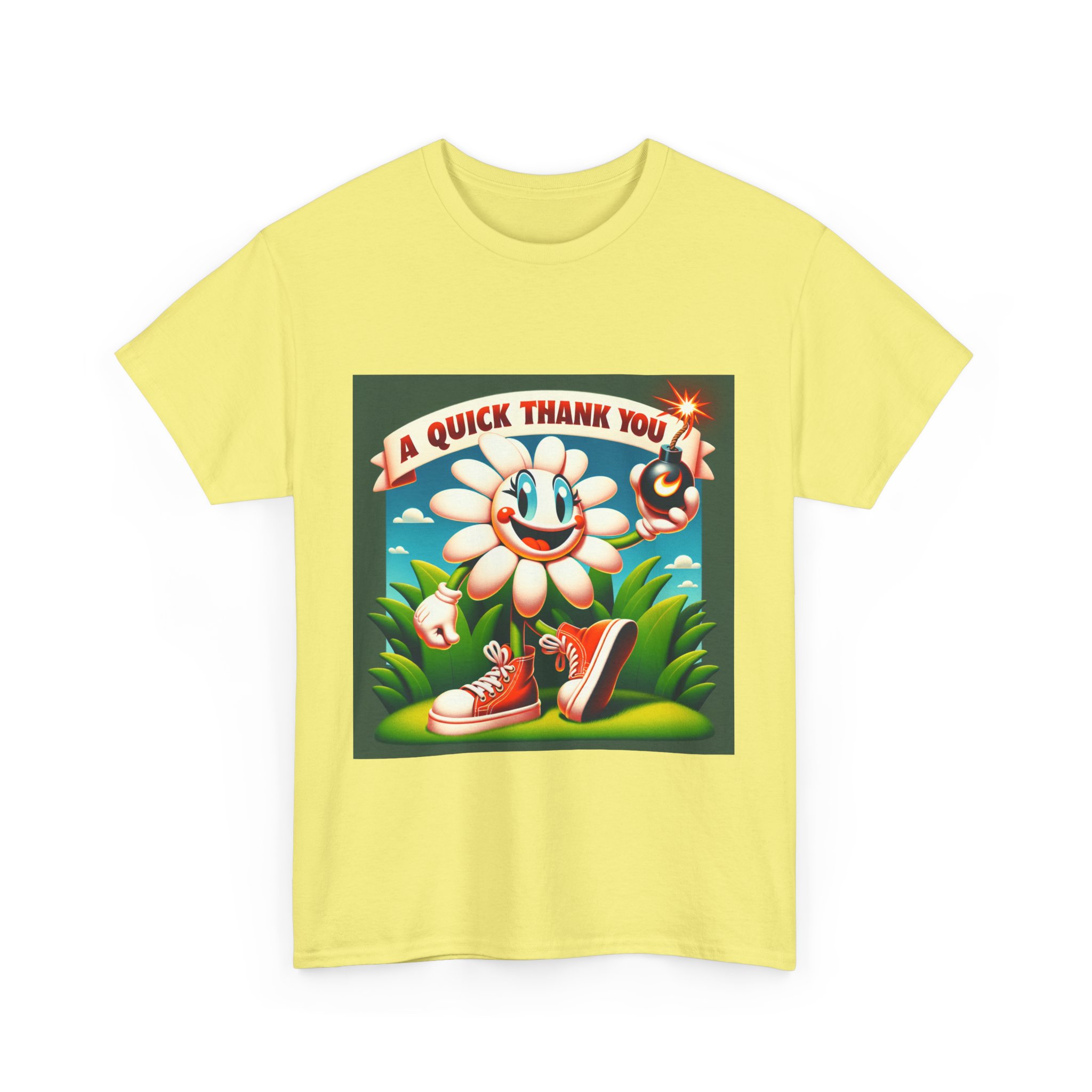 Retro Thank You Flower Tee, Unisex Cotton T-Shirt, Flower Graphic Shirt, Vintage Style Tee, Fun Thank You Gift - Image 28