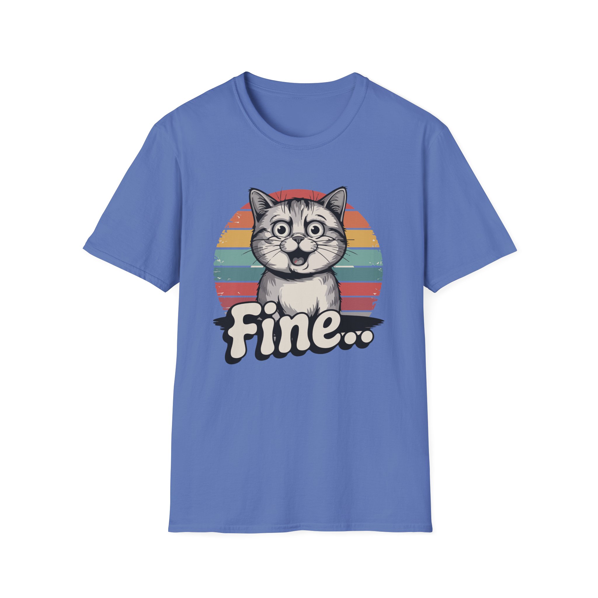 Cat Lover Vintage Fine T-Shirt, Cute Cat Graphic Tee, Unisex Softstyle Top, Perfect Gift for Pet Owners, Casual Wear - Image 29
