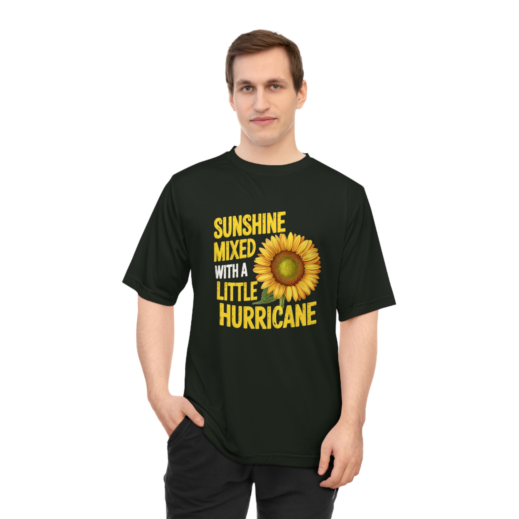 Sunshine Mixed with a Little Hurricane Unisex Performance T-shirt - Gift for Nature Lovers, Casual Wear, Summer Fashion, - Image 4