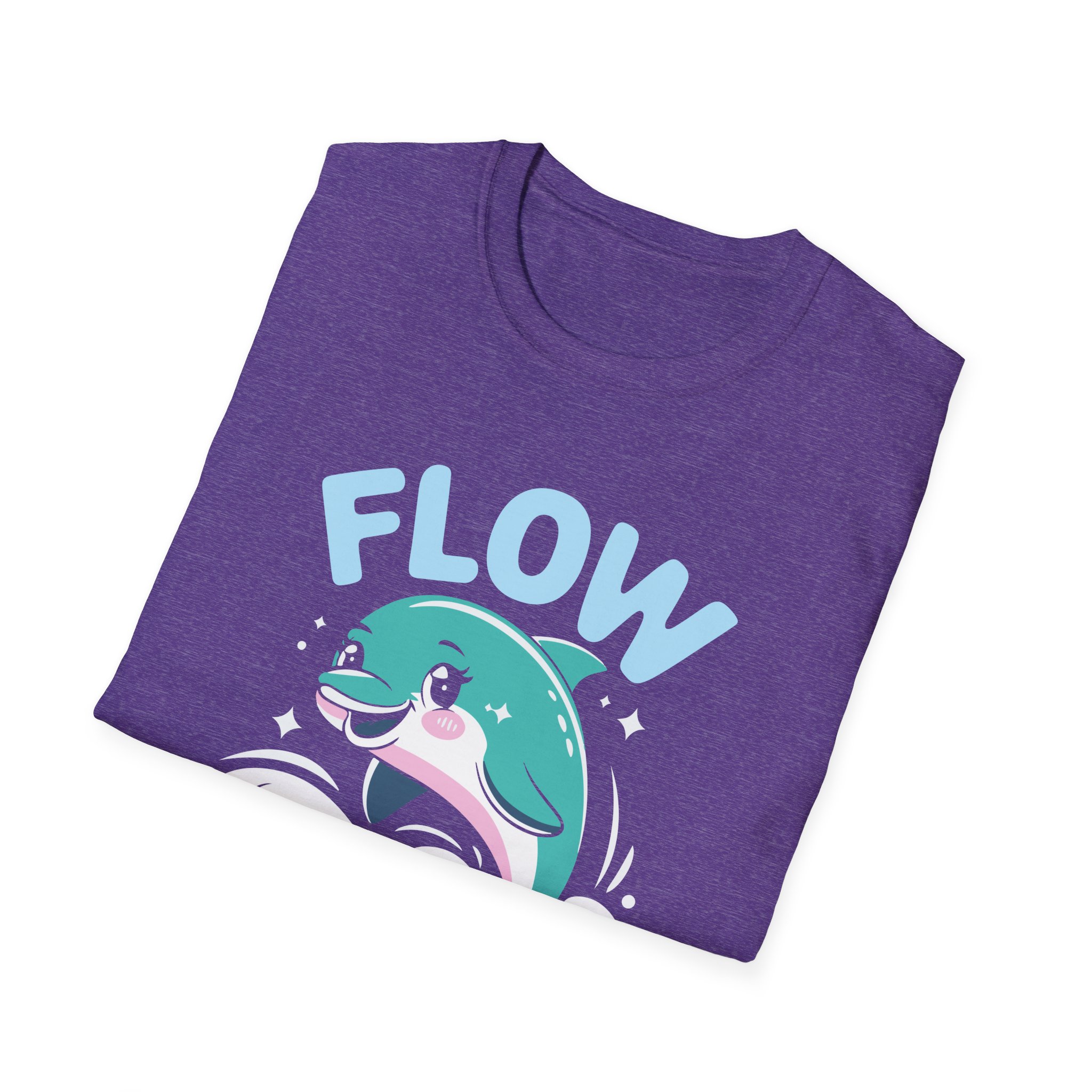 Charming Dolphin T-Shirt - Flow Easy, Fun Gift, Ocean Lover Apparel, Relaxed Fit, Summer Vibes, Casual Wear - Image 56