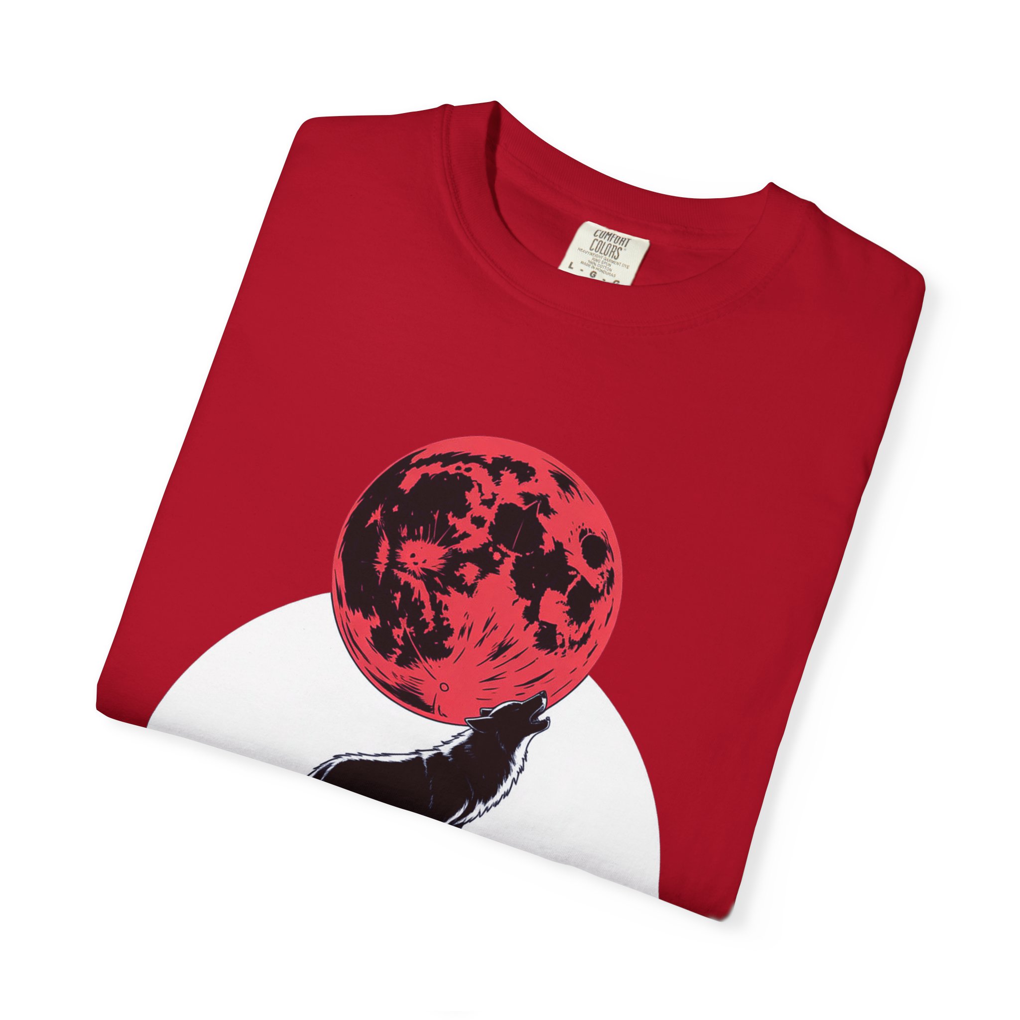 Wolf Howling at Red Moon T-Shirt, Nature Lovers Gift, Casual Wear, Unisex Tee, Eco-Friendly Clothing - Image 73