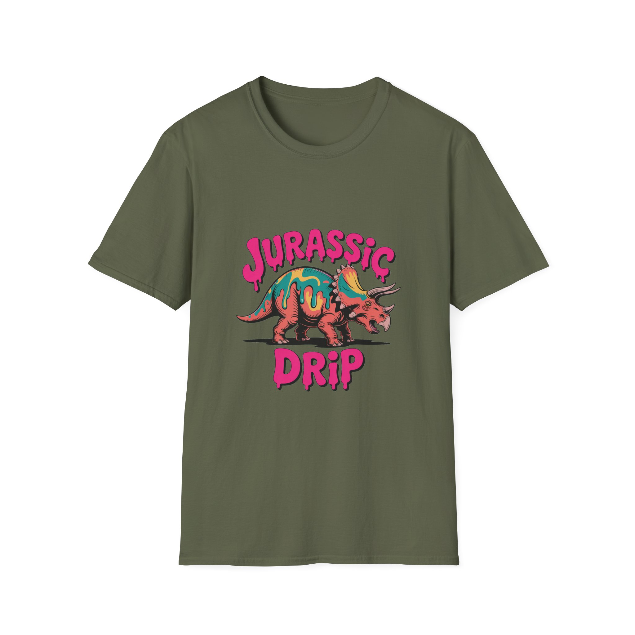 Jurassic Drip Unisex Softstyle T-Shirt - Fun Dino Tee for Kids & Adults, Graphic Tee, Gift for Jurassic Fans, Summer Fashion - Image 11