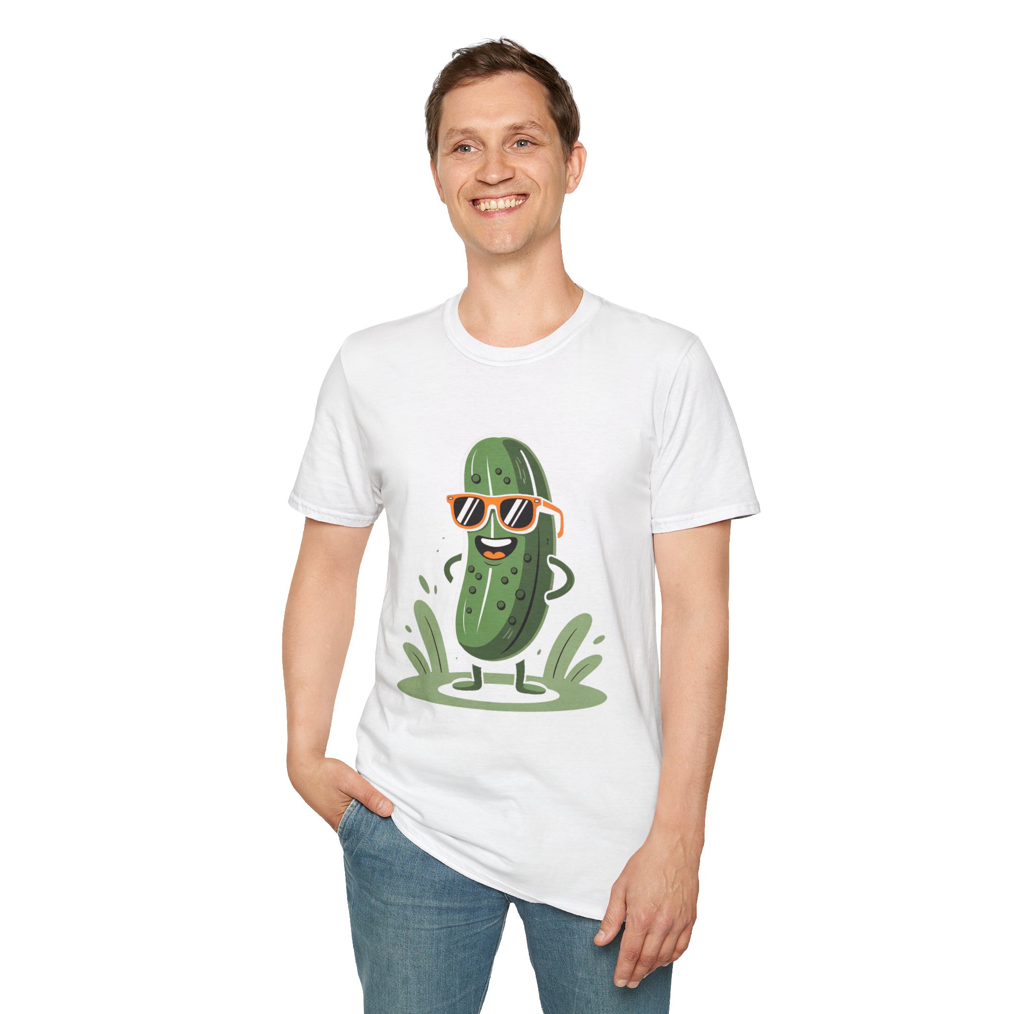 Cool Cucumber Unisex T-Shirt, Funny Tee, Summer Vibes, Gift for Friends, Casual Apparel, Cute Pickle Design - Image 2