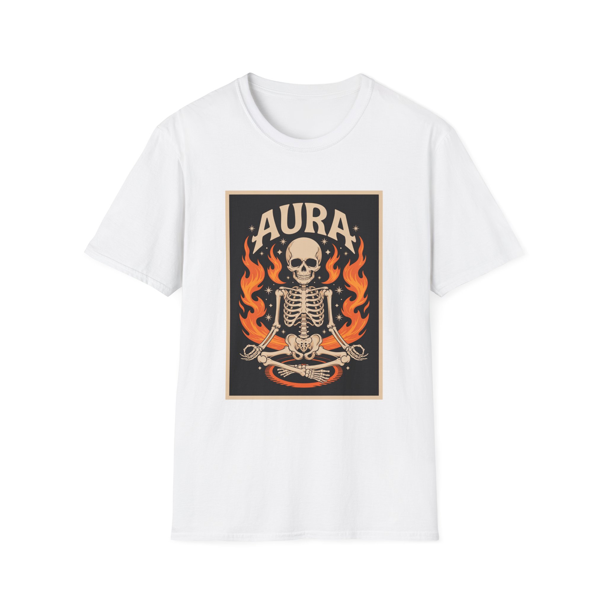 Aura Skeleton T-Shirt | Unisex Softstyle Tee | Gothic Apparel | Halloween Costume | Casual Streetwear | Unique Gift Idea - Image 4