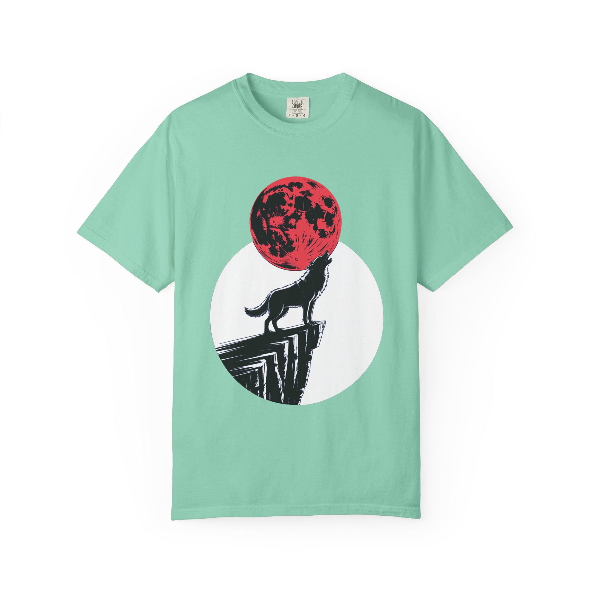Wolf Howling at Red Moon T-Shirt, Nature Lovers Gift, Casual Wear, Unisex Tee, Eco-Friendly Clothing - Image 11