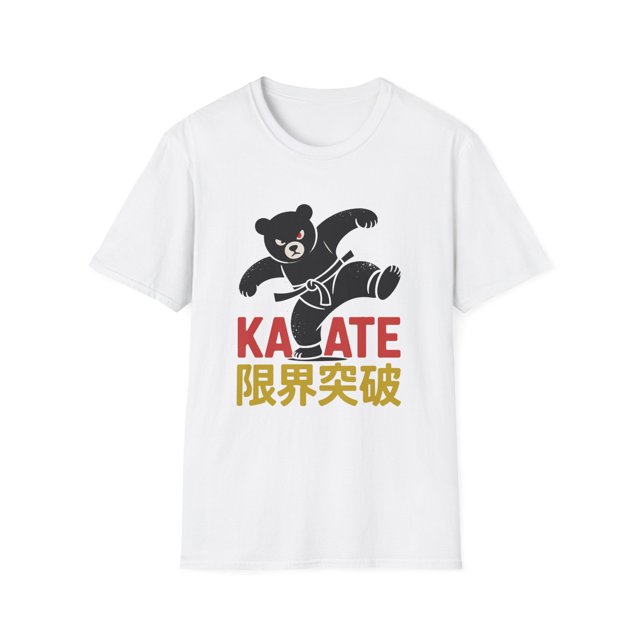 Karate Bear Unisex T-Shirt, Softstyle Tee for Animal Lovers, Birthday Gift, Martial Arts Fan Gear, Casual Wear, Fun Graphic Shirt