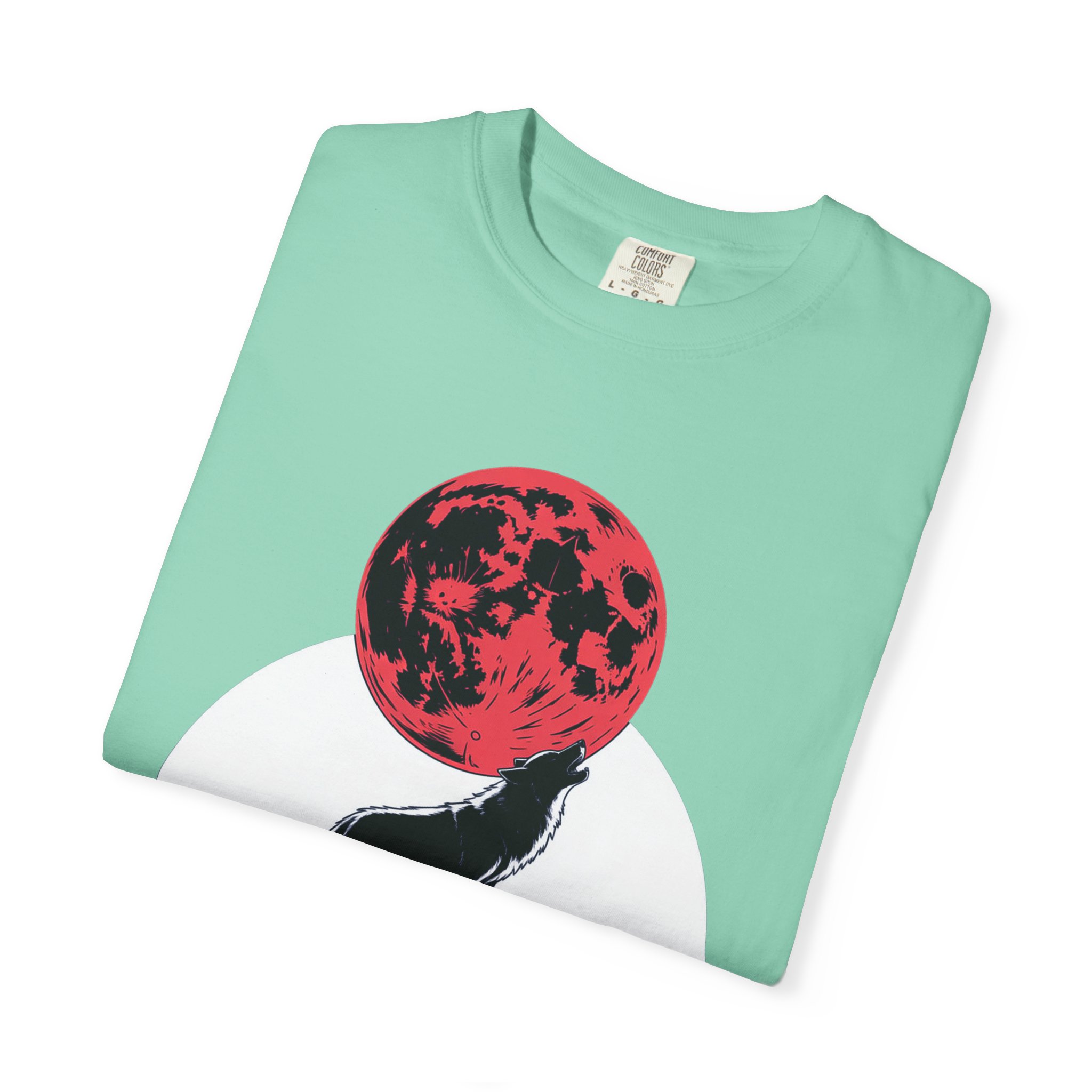 Wolf Howling at Red Moon T-Shirt, Nature Lovers Gift, Casual Wear, Unisex Tee, Eco-Friendly Clothing - Image 13