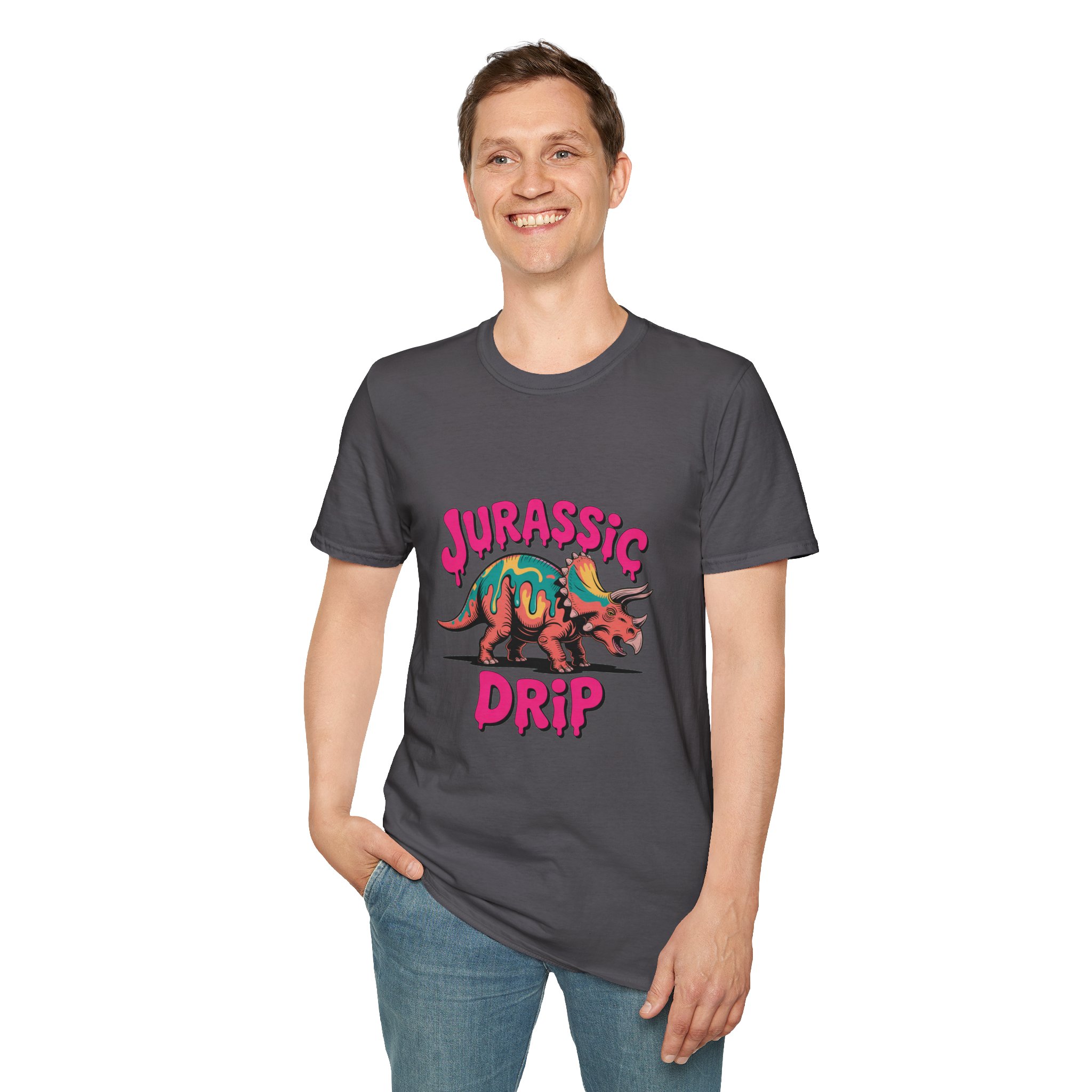 Jurassic Drip Unisex Softstyle T-Shirt - Fun Dino Tee for Kids & Adults, Graphic Tee, Gift for Jurassic Fans, Summer Fashion - Image 20
