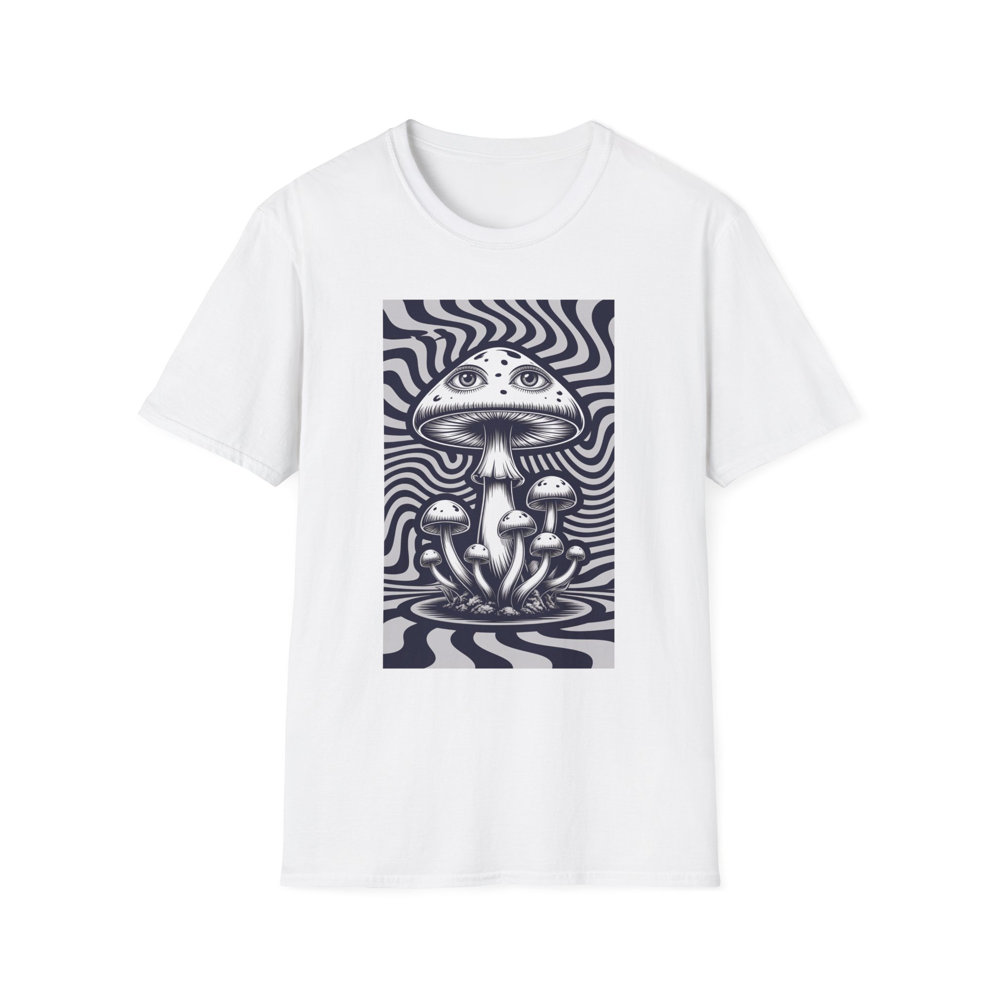 Psychedelic Mushroom Unisex T-Shirt | Trippy Graphic Tee | Festival Wear | Nature Lover Gift | Bohemian Style | Casual Everyday Top - Image 4