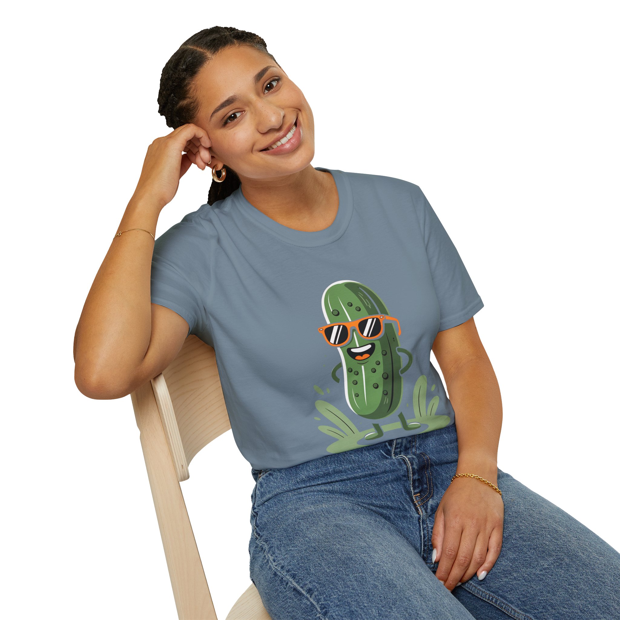 Cool Cucumber Unisex T-Shirt, Funny Tee, Summer Vibes, Gift for Friends, Casual Apparel, Cute Pickle Design - Image 30