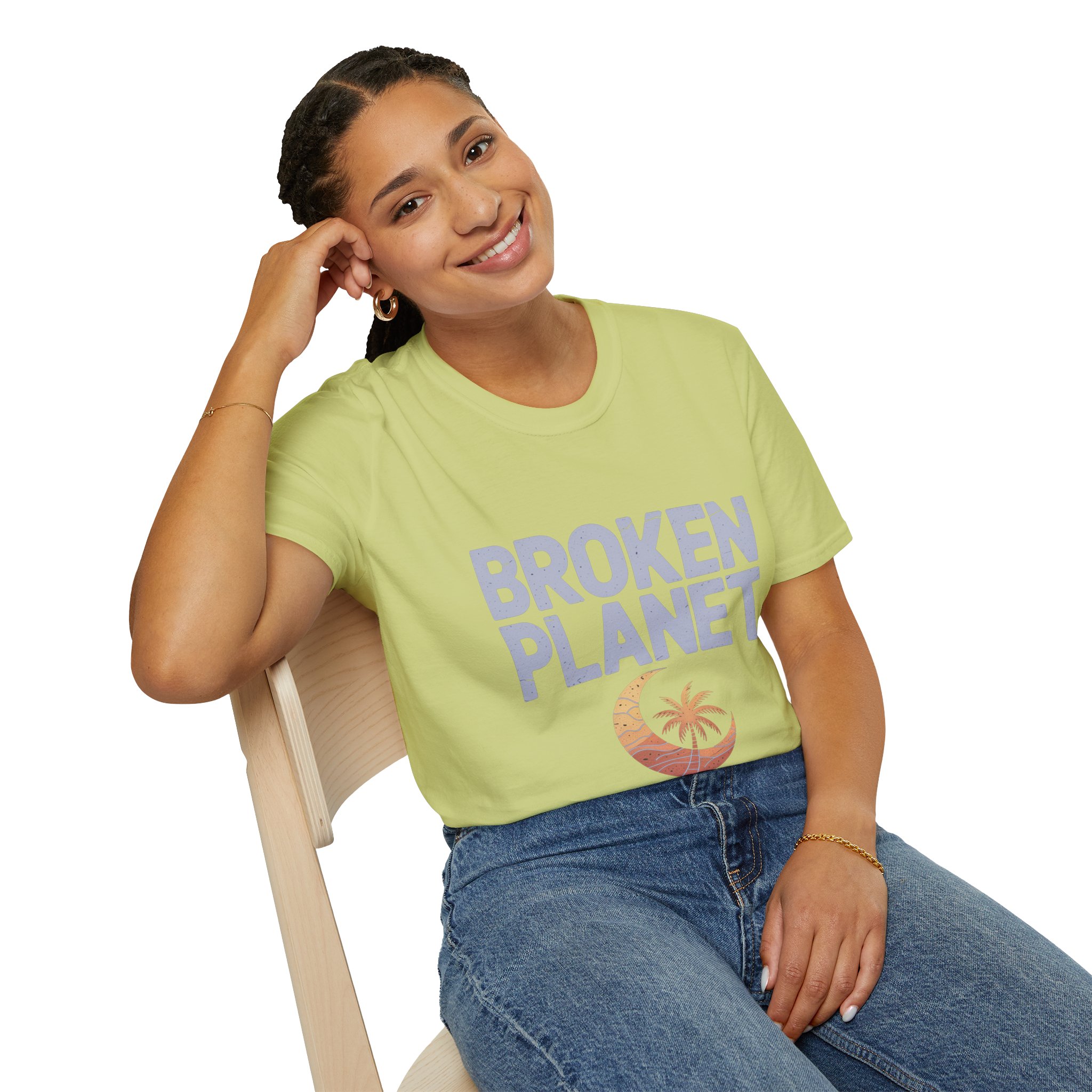 Broken Planet Unisex Softstyle T-Shirt, Eco-Friendly Tee, Casual Outfit, Gift for Earth Lovers, Summer Fashion - Image 18
