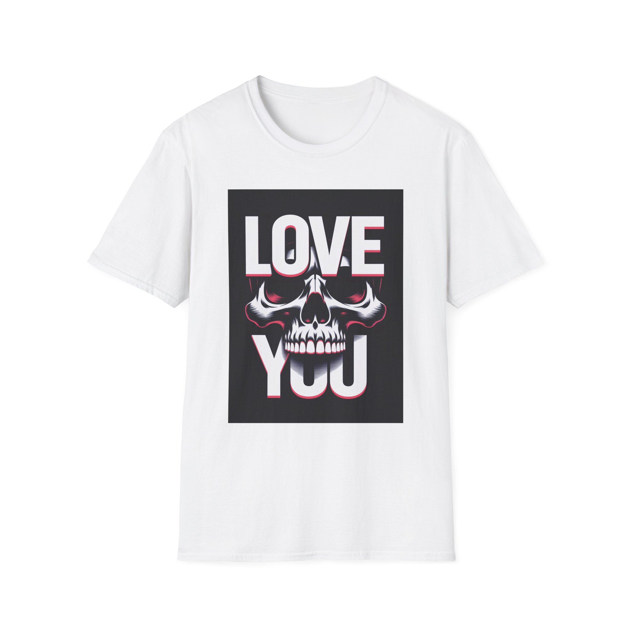 Skull Love Graphic Tee, Unisex Skull T-Shirt, Casual Wear, Gothic Fashion, Unique Gift for Him/Her - Image 2