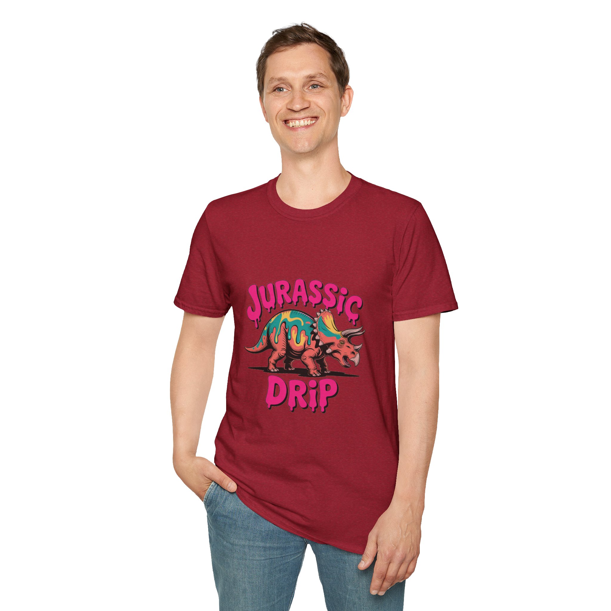 Jurassic Drip Unisex Softstyle T-Shirt - Fun Dino Tee for Kids & Adults, Graphic Tee, Gift for Jurassic Fans, Summer Fashion - Image 28